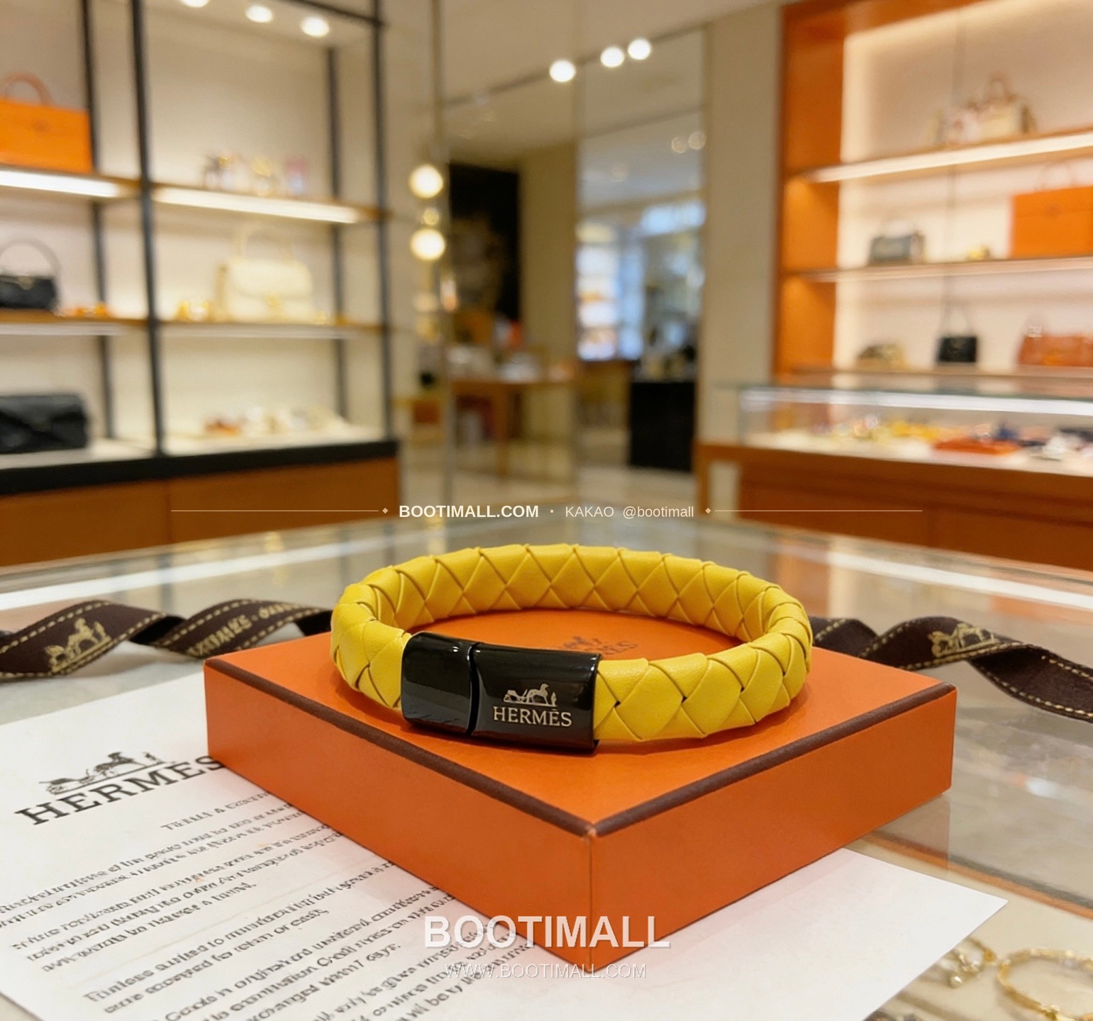 에르메스 앵거 포레스트 가죽 스트랩 18K 골드 브레이슬릿 Hermes Anger Forest Leather Strap 18K Gold Bracelet 9