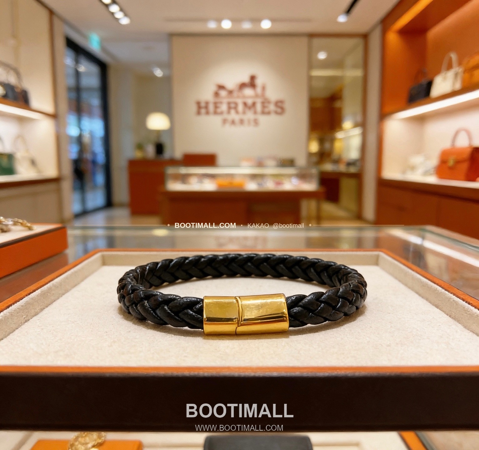 에르메스 앵거 포레스트 18K 골드 가죽 스트랩 브레이슬릿 Hermes Anger Forest 18K Gold Leather Strap Bracelet 1