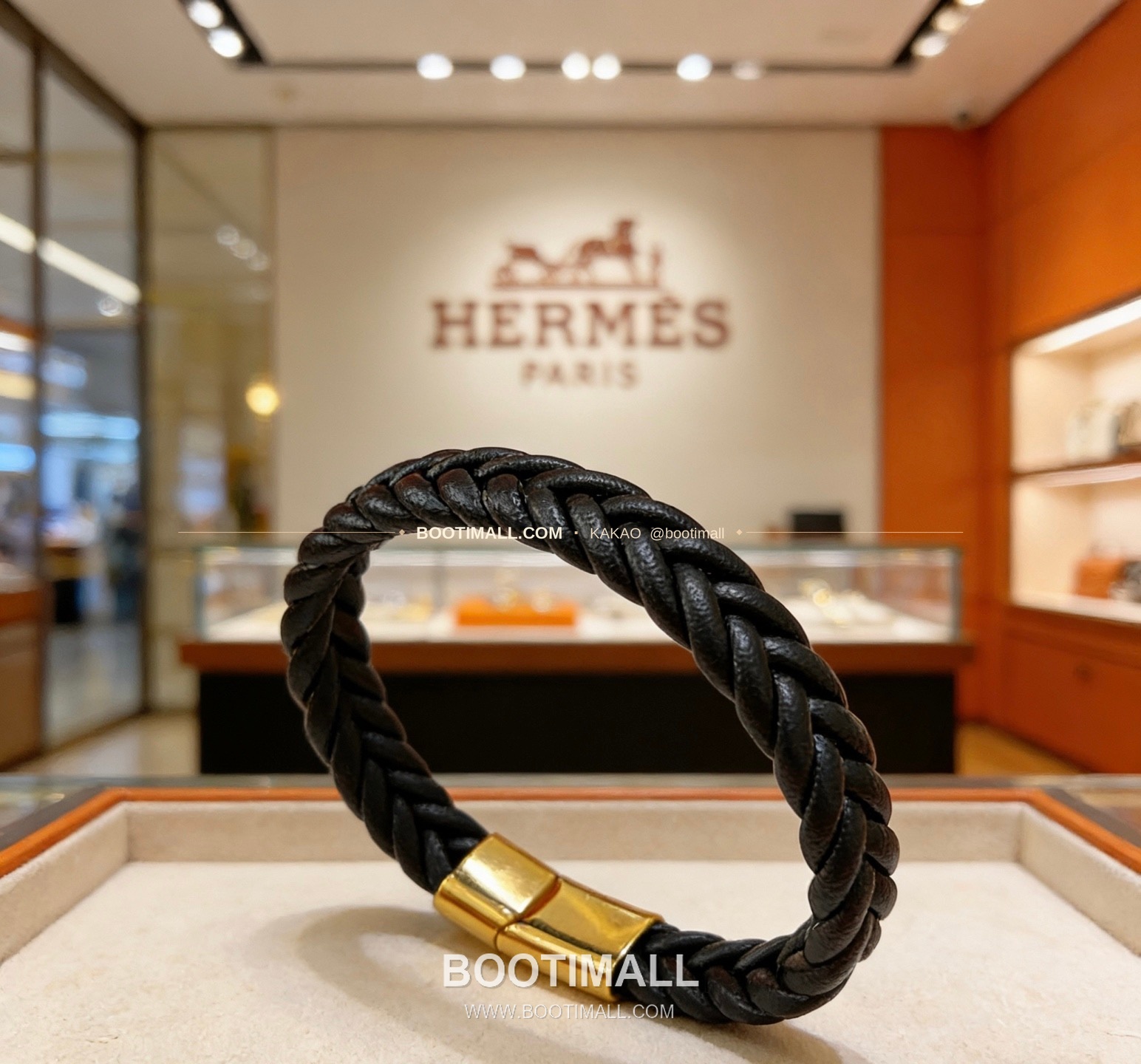 에르메스 앵거 포레스트 18K 골드 가죽 스트랩 브레이슬릿 Hermes Anger Forest 18K Gold Leather Strap Bracelet 2