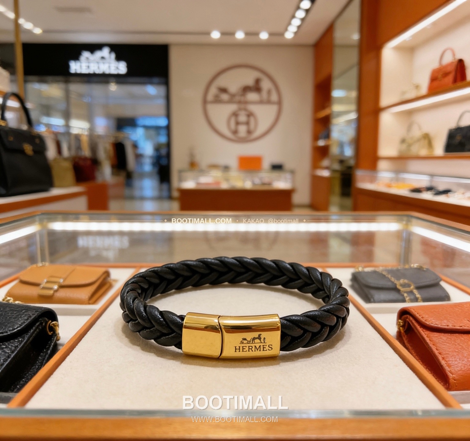 에르메스 앵거 포레스트 18K 골드 가죽 스트랩 브레이슬릿 Hermes Anger Forest 18K Gold Leather Strap Bracelet 4