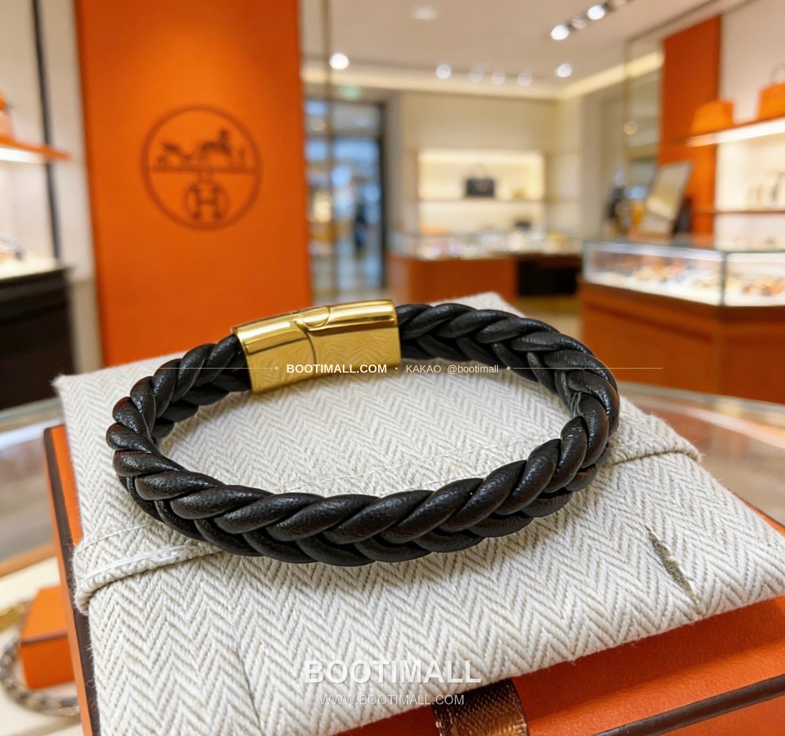 에르메스 앵거 포레스트 18K 골드 가죽 스트랩 브레이슬릿 Hermes Anger Forest 18K Gold Leather Strap Bracelet 5