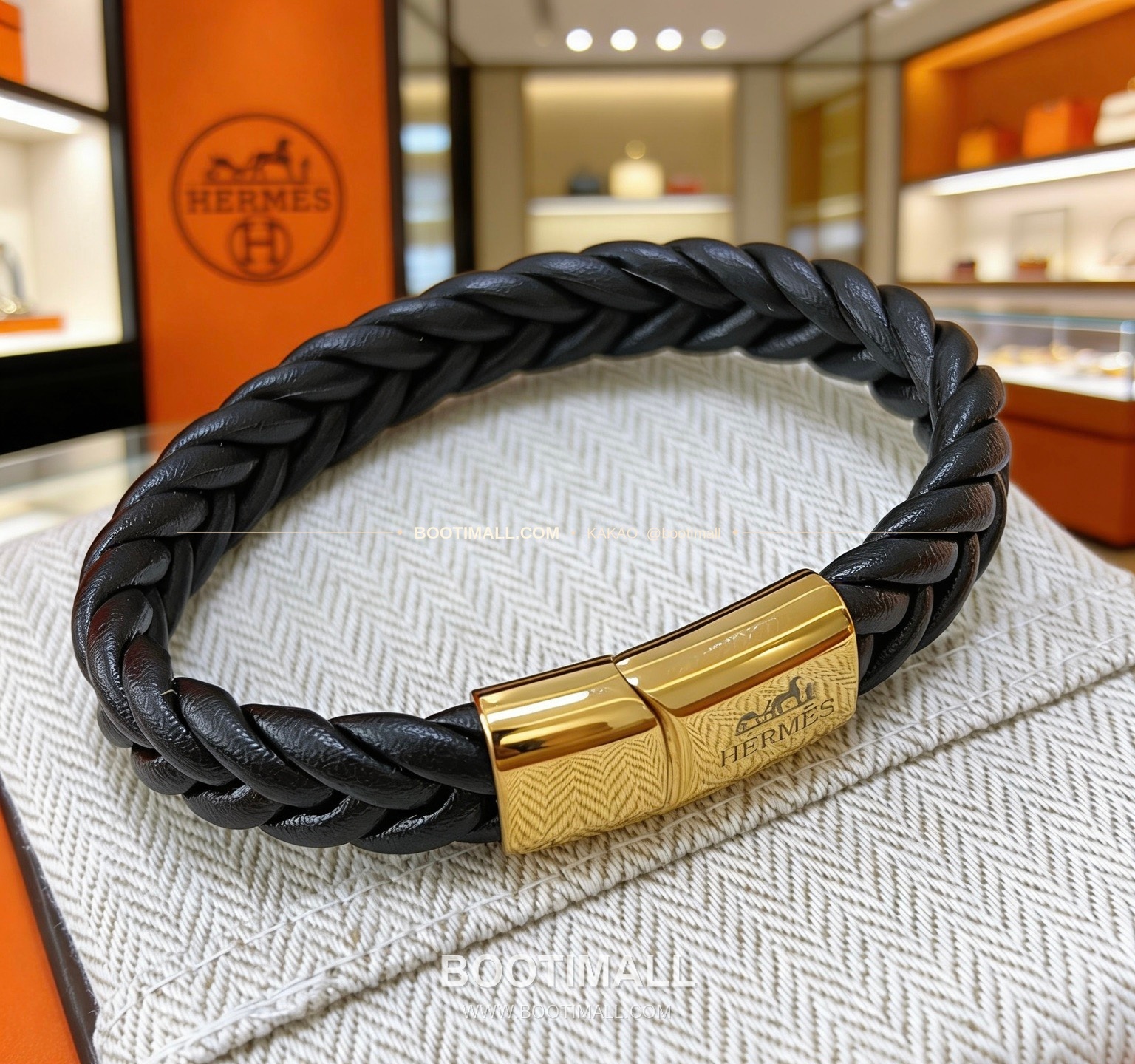 에르메스 앵거 포레스트 18K 골드 가죽 스트랩 브레이슬릿 Hermes Anger Forest 18K Gold Leather Strap Bracelet 8