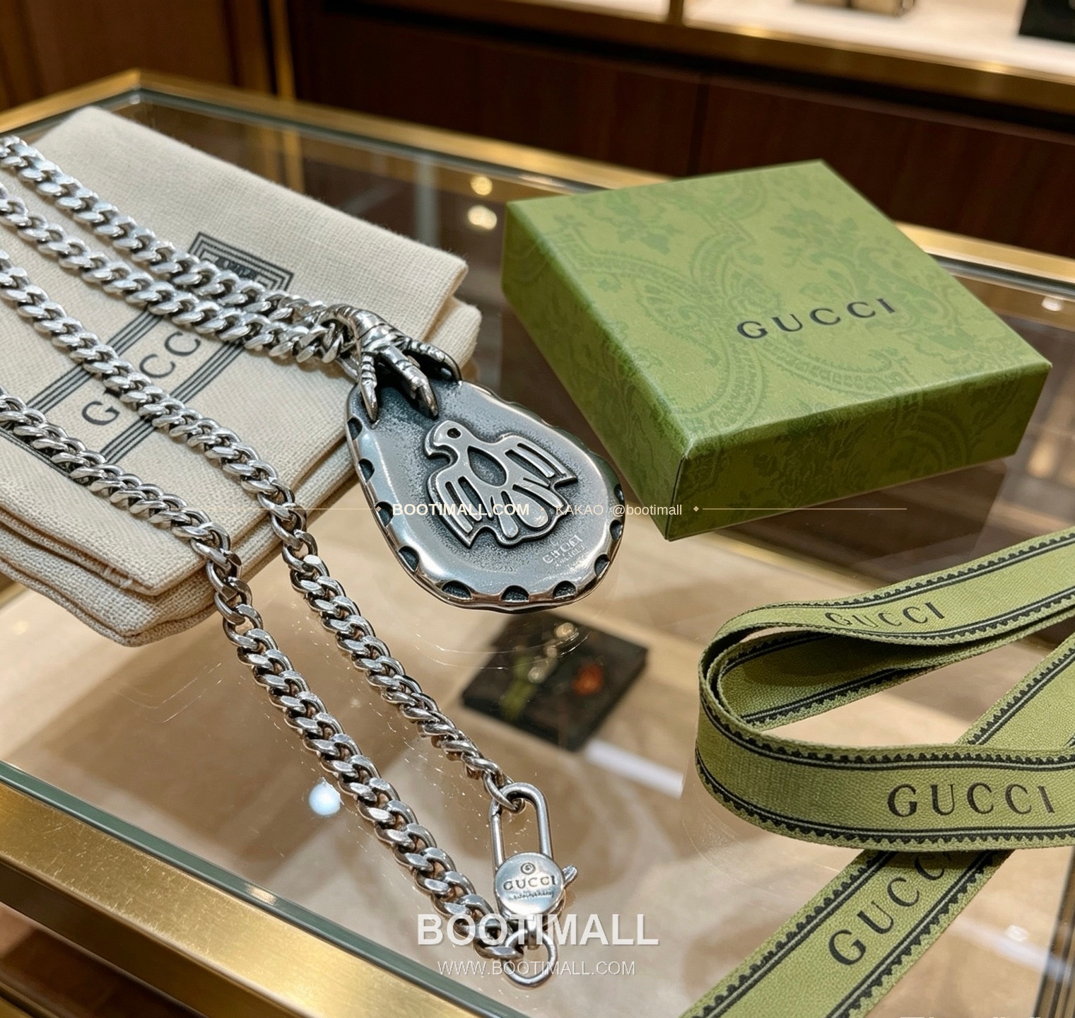 구찌 앵거 포레스트 더블 G 빈티지 실버 체인 네크리스 Gucci Anger Forest Double G Vintage Silver Chain Necklace 2