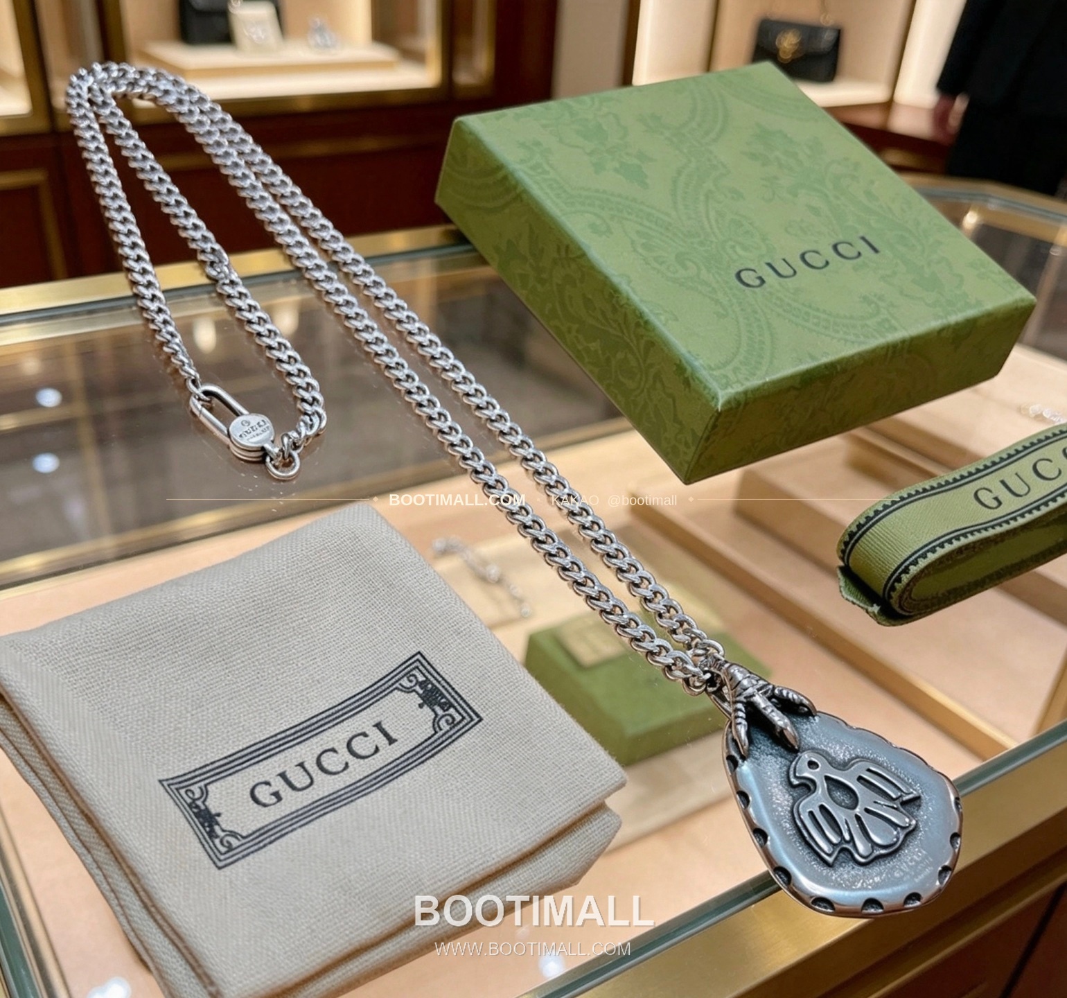 구찌 앵거 포레스트 더블 G 빈티지 실버 체인 네크리스 Gucci Anger Forest Double G Vintage Silver Chain Necklace 5