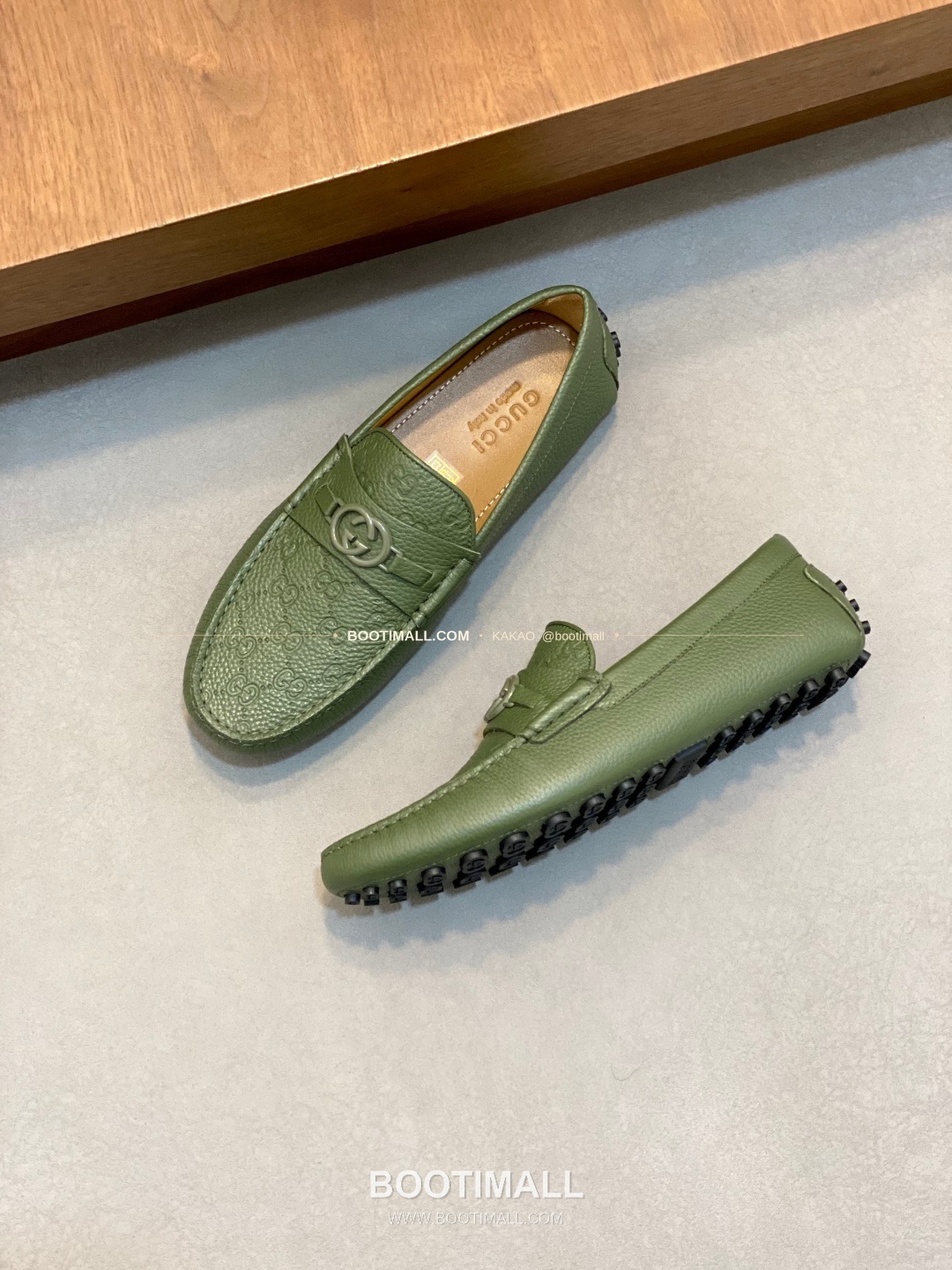 구찌 스웨이드 호스빗 드라이빙 슬립온 로퍼 그린 Gucci Suede Horsebit Driving Slip-On Loafers 5