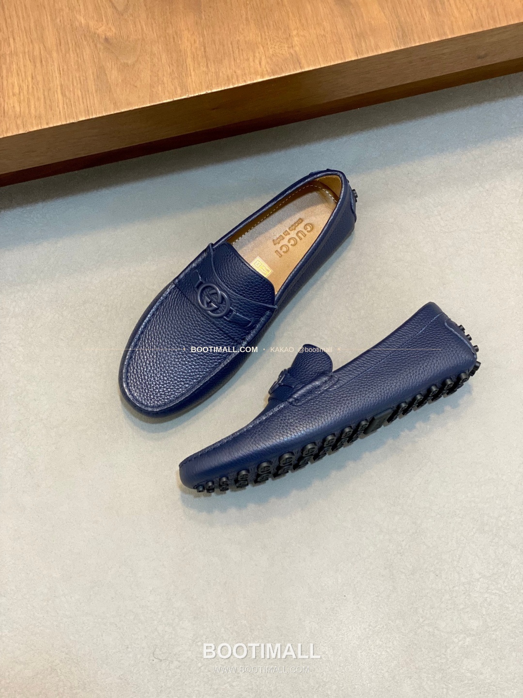 구찌 키프스킨 호스빗 드라이빙 슬립온 로퍼 네이비 Gucci Suede Horsebit Driving Slip-On Loafers 5