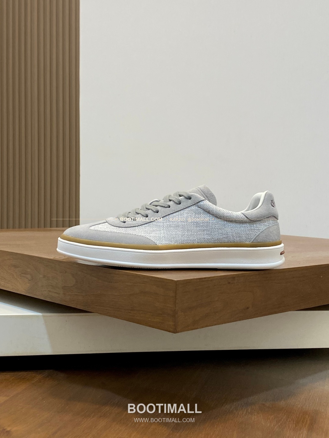 로로피아나 페코라네라 울 레더트림 로고 스니커즈 그레이 Loro Piana Pecora Nera Wool Leather Trim Logo Sneakers 2