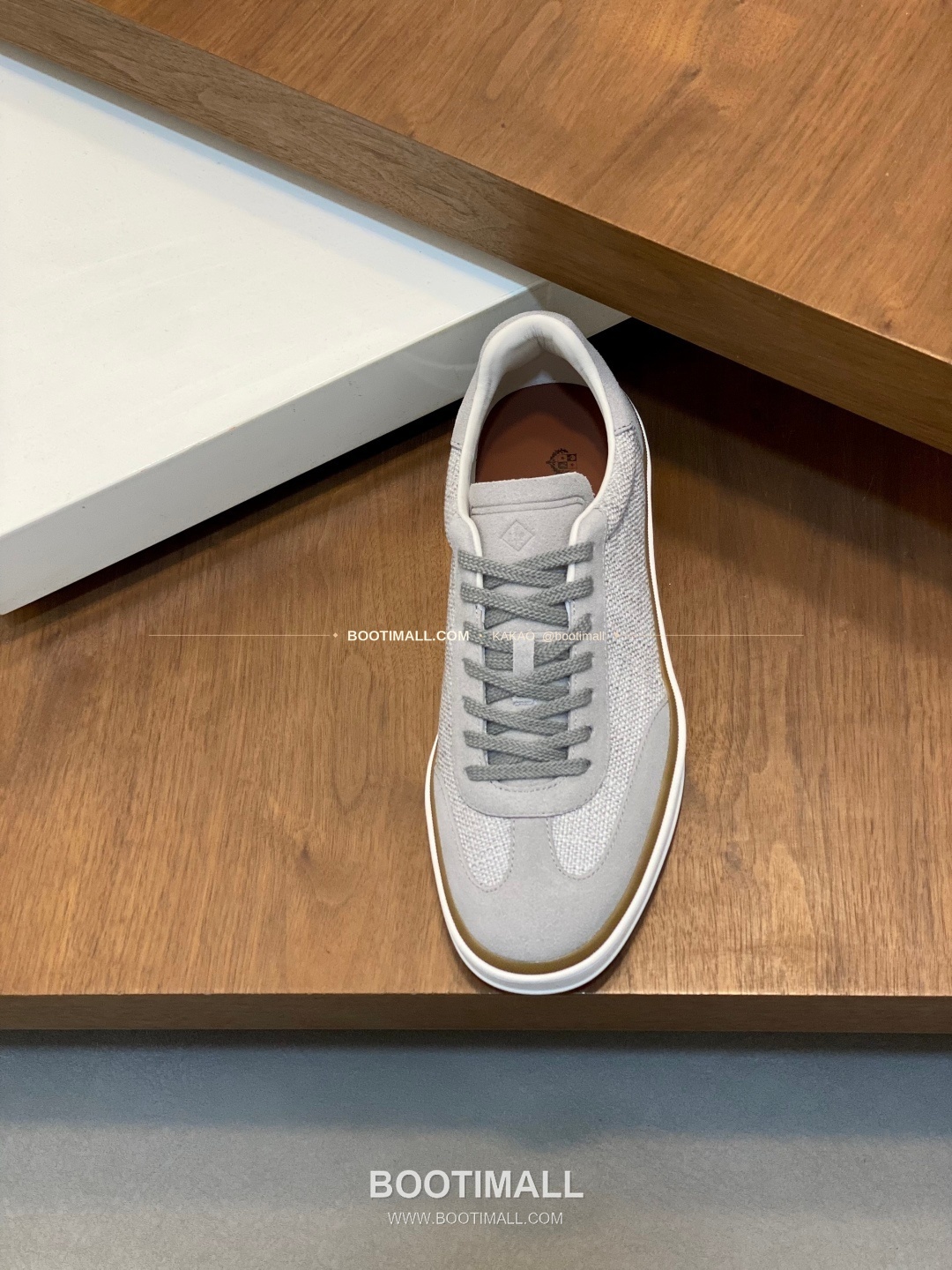 로로피아나 페코라네라 울 레더트림 로고 스니커즈 그레이 Loro Piana Pecora Nera Wool Leather Trim Logo Sneakers 6