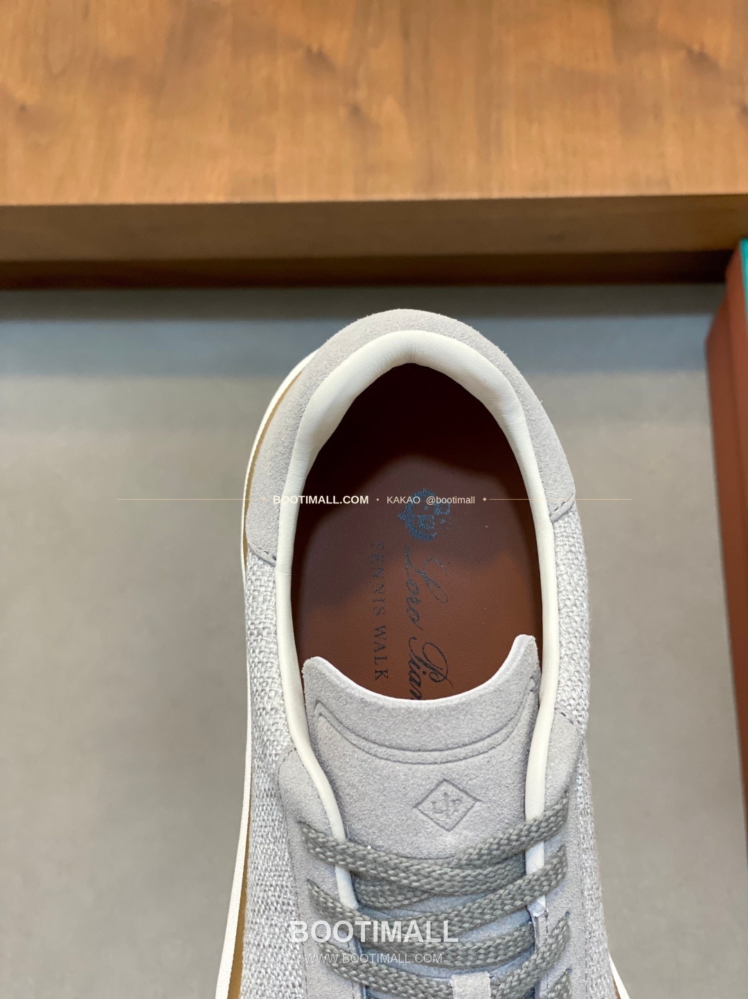 로로피아나 페코라네라 울 레더트림 로고 스니커즈 그레이 Loro Piana Pecora Nera Wool Leather Trim Logo Sneakers 7