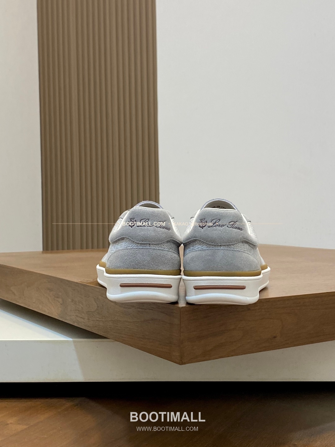 로로피아나 페코라네라 울 레더트림 로고 스니커즈 그레이 Loro Piana Pecora Nera Wool Leather Trim Logo Sneakers 8