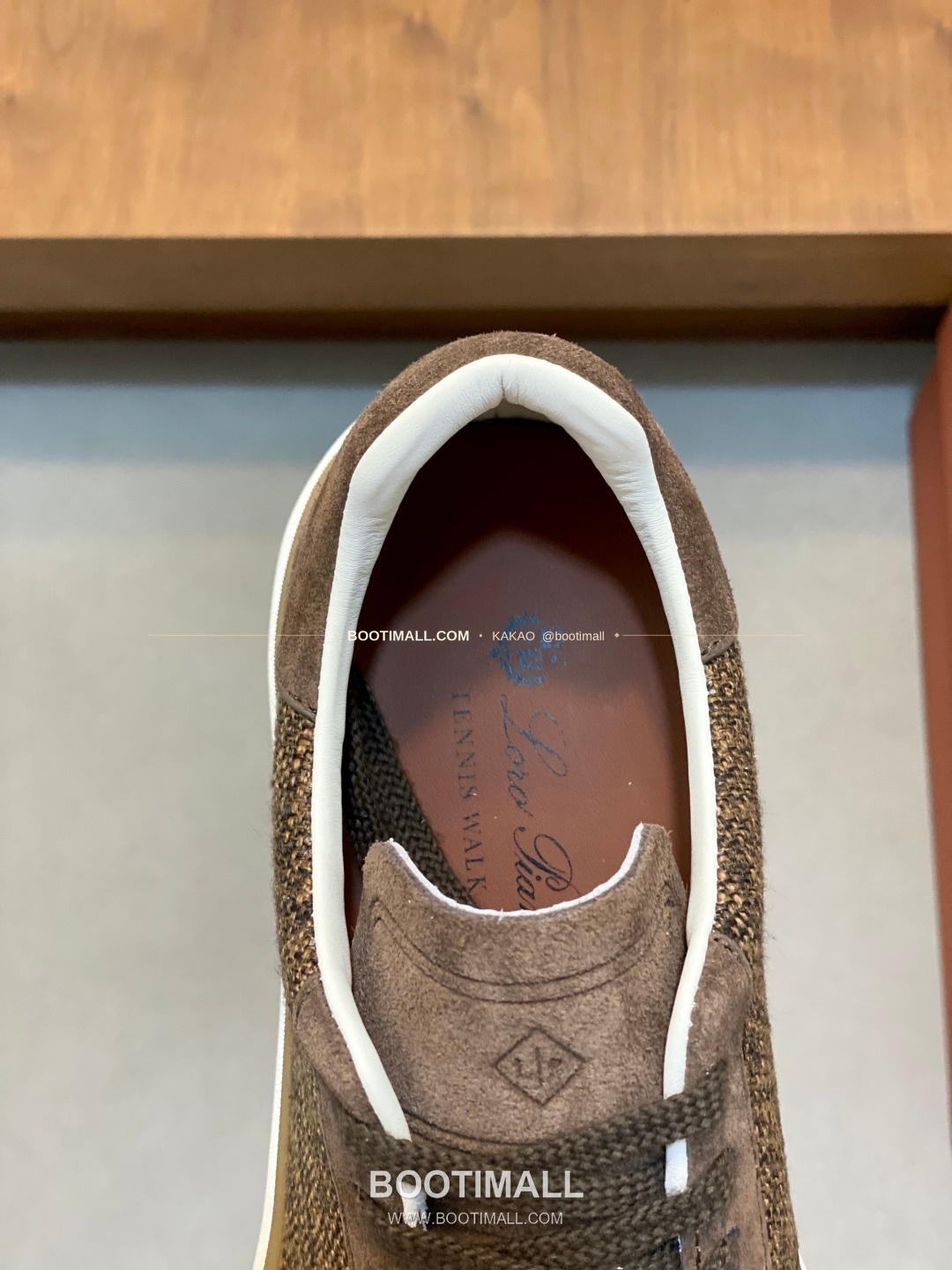 로로피아나 페코라네라 울 레더트림 로고 스니커즈 브라운 Loro Piana Pecora Nera Wool Leather Trim Logo Sneakers 7