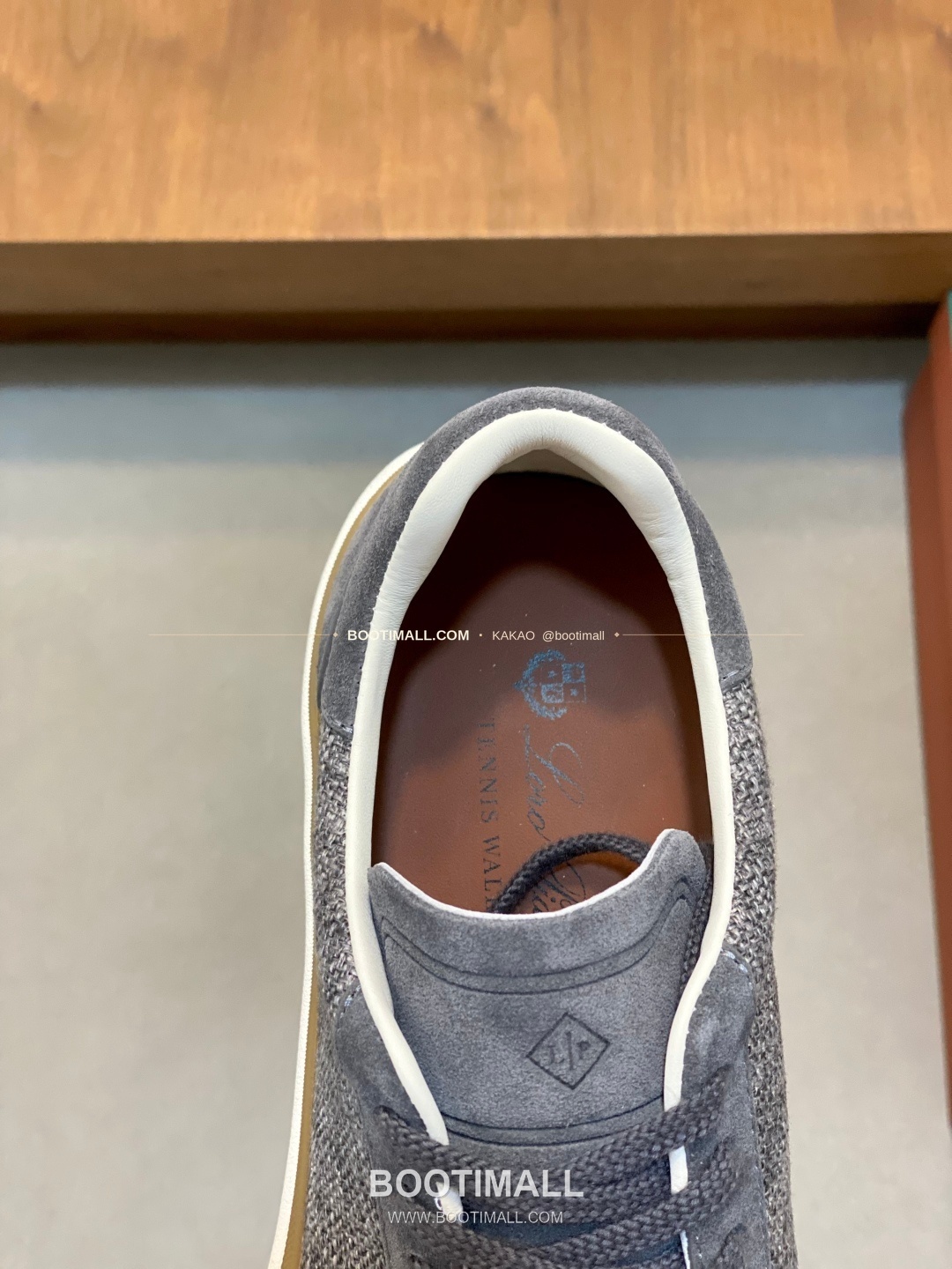 로로피아나 페코라네라 울 레더트림 로고 스니커즈 다크그레이 Loro Piana Pecora Nera Wool Leather Trim Logo Sneakers 7