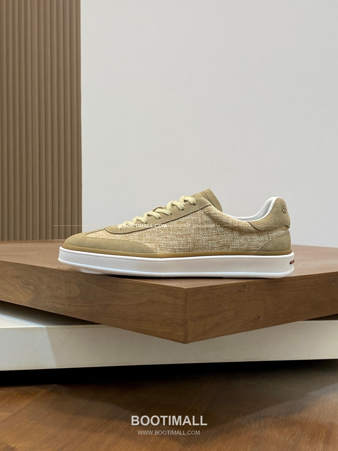 로로피아나 페코라네라 울 레더트림 로고 스니커즈 라이트브라운 Loro Piana Pecora Nera Wool Leather Trim Logo Sneakers 2