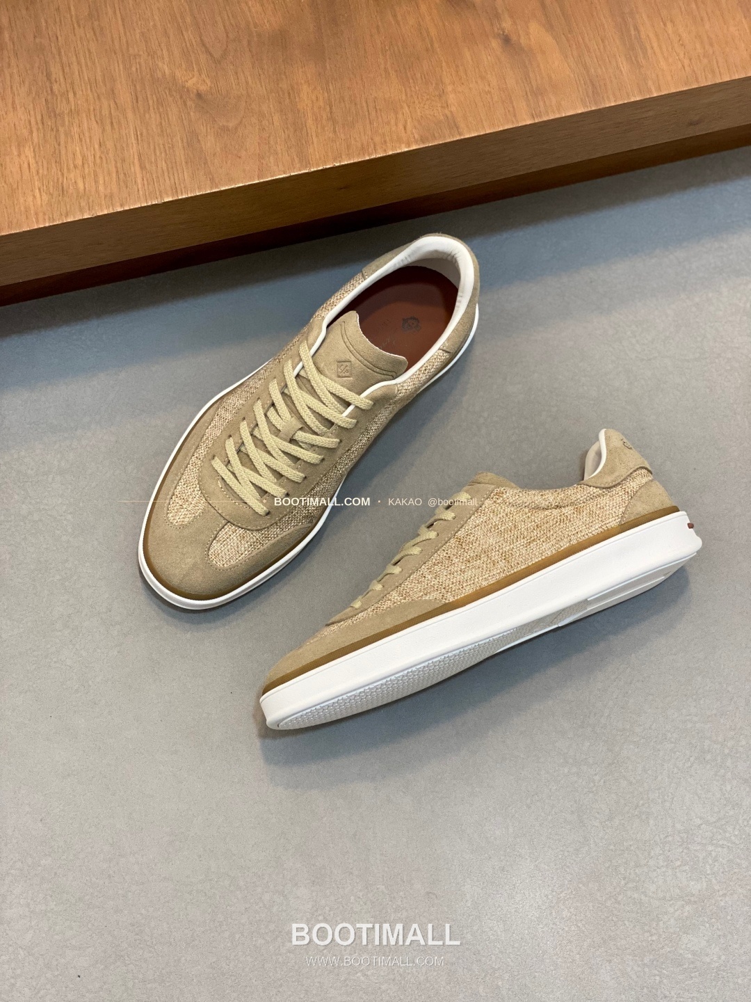 로로피아나 페코라네라 울 레더트림 로고 스니커즈 라이트브라운 Loro Piana Pecora Nera Wool Leather Trim Logo Sneakers 5