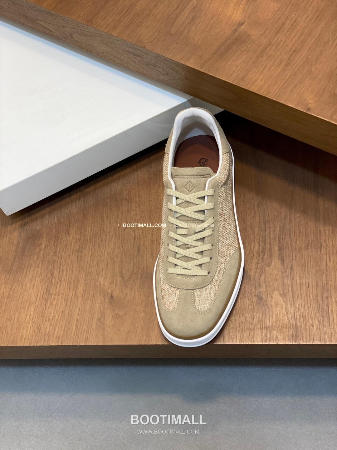 로로피아나 페코라네라 울 레더트림 로고 스니커즈 라이트브라운 Loro Piana Pecora Nera Wool Leather Trim Logo Sneakers 6