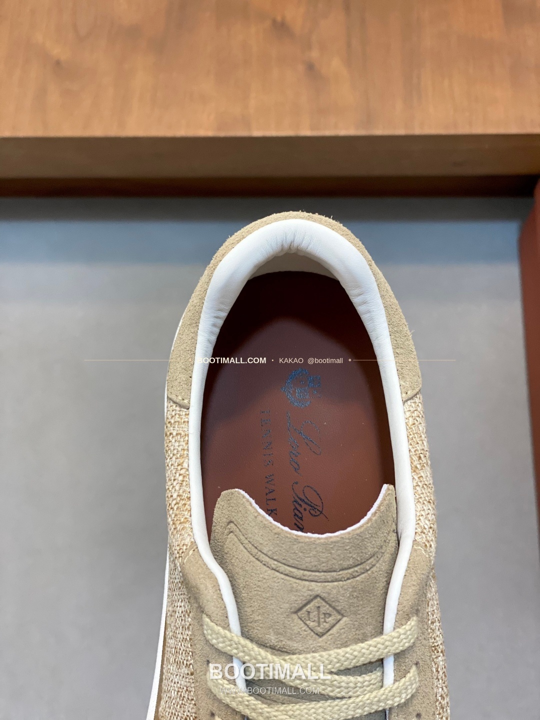 로로피아나 페코라네라 울 레더트림 로고 스니커즈 라이트브라운 Loro Piana Pecora Nera Wool Leather Trim Logo Sneakers 7