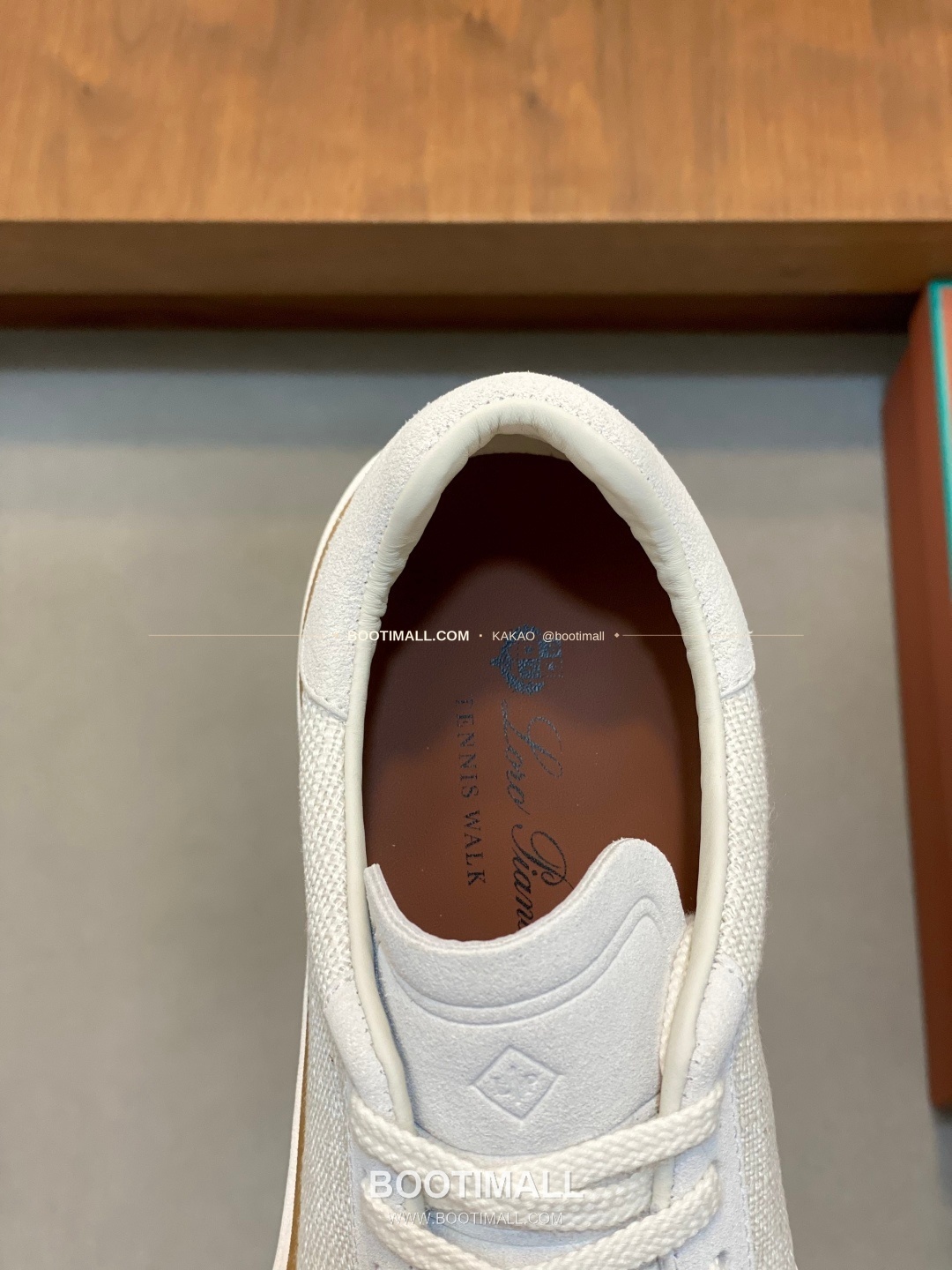 로로피아나 페코라네라 울 레더트림 로고 스니커즈 화이트 Loro Piana Pecora Nera Wool Leather Trim Logo Sneakers 7