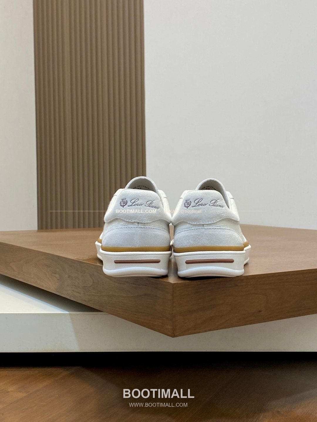 로로피아나 페코라네라 울 레더트림 로고 스니커즈 화이트 Loro Piana Pecora Nera Wool Leather Trim Logo Sneakers 8