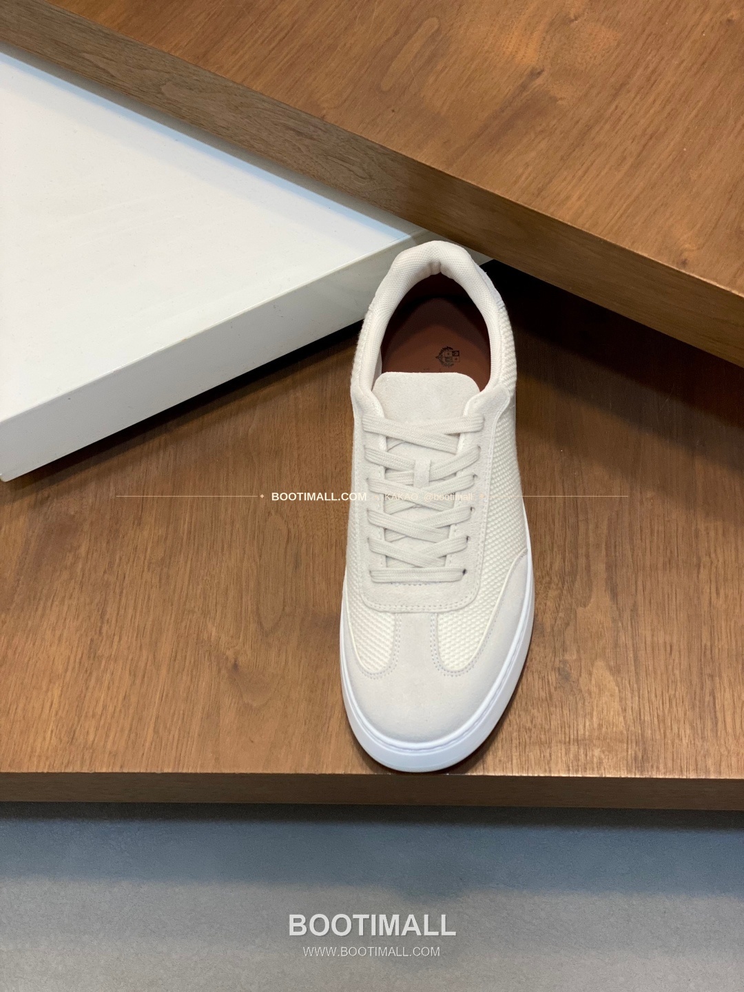 로로피아나 페코라네라 울 레더트림 워크 스니커즈 화이트 Loro Piana Pecora Nera Wool Leather Trim Walk Sneakers 6