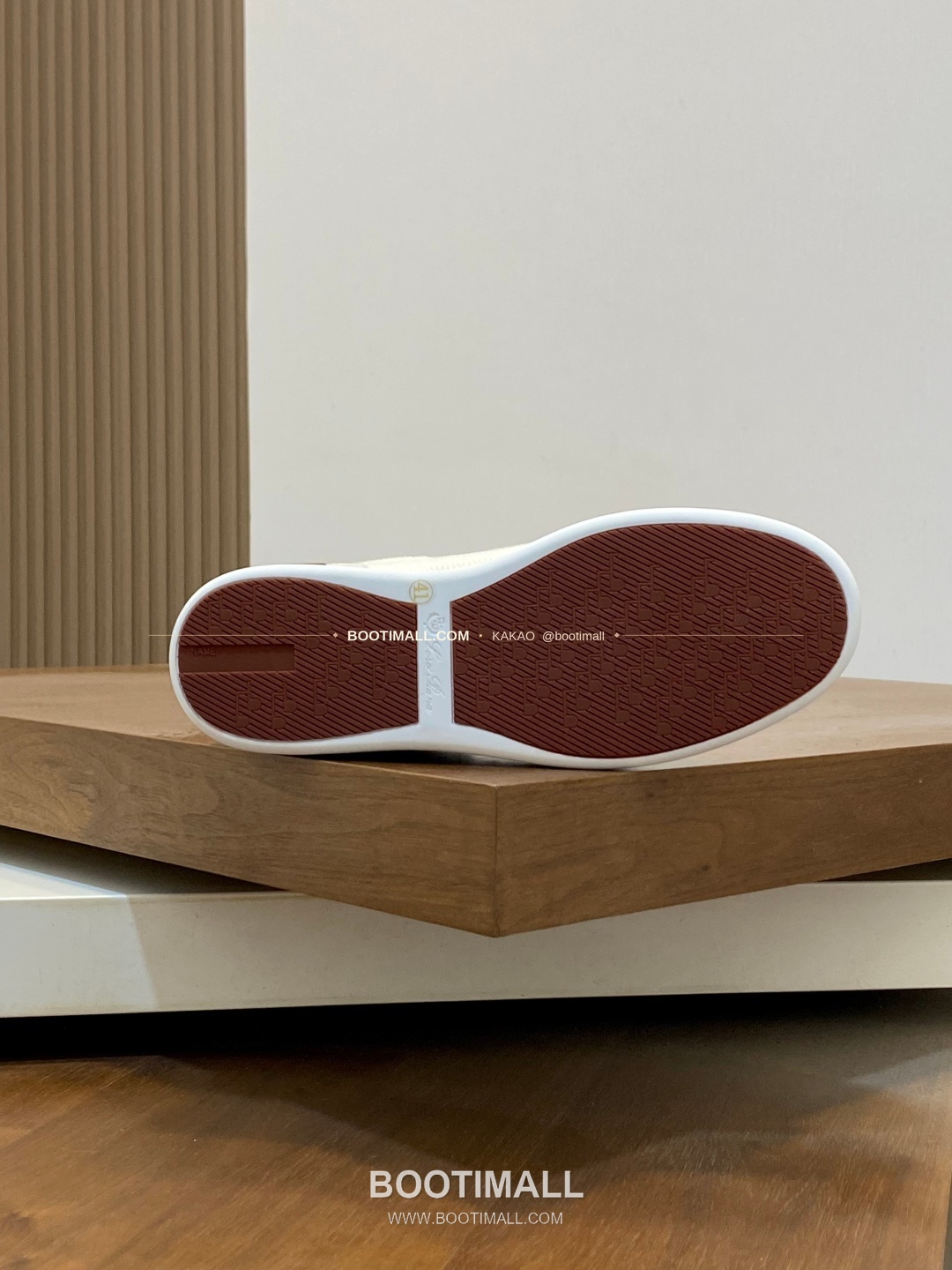 로로피아나 페코라네라 울 레더트림 워크 스니커즈 화이트 Loro Piana Pecora Nera Wool Leather Trim Walk Sneakers 9