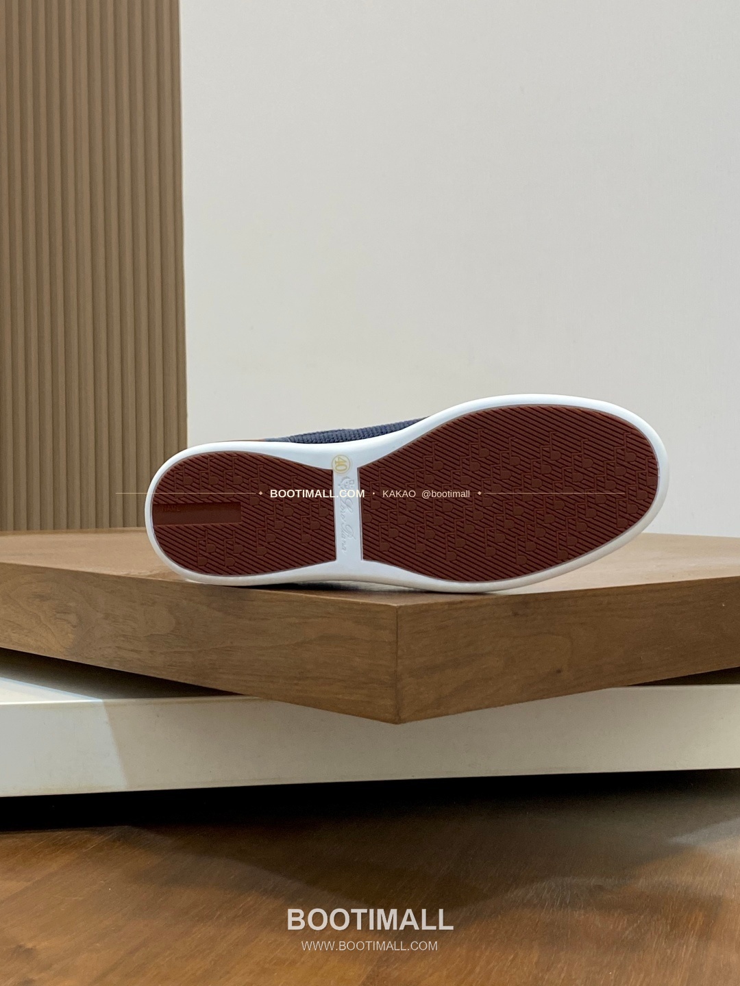 로로피아나 페코라네라 울 레더트림 워크 스니커즈 네이비 Loro Piana Pecora Nera Wool Leather Trim Walk Sneakers 9