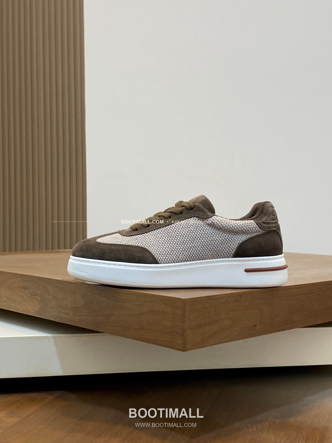 로로피아나 페코라네라 울 레더트림 워크 스니커즈 브라운 Loro Piana Pecora Nera Wool Leather Trim Walk Sneakers 2