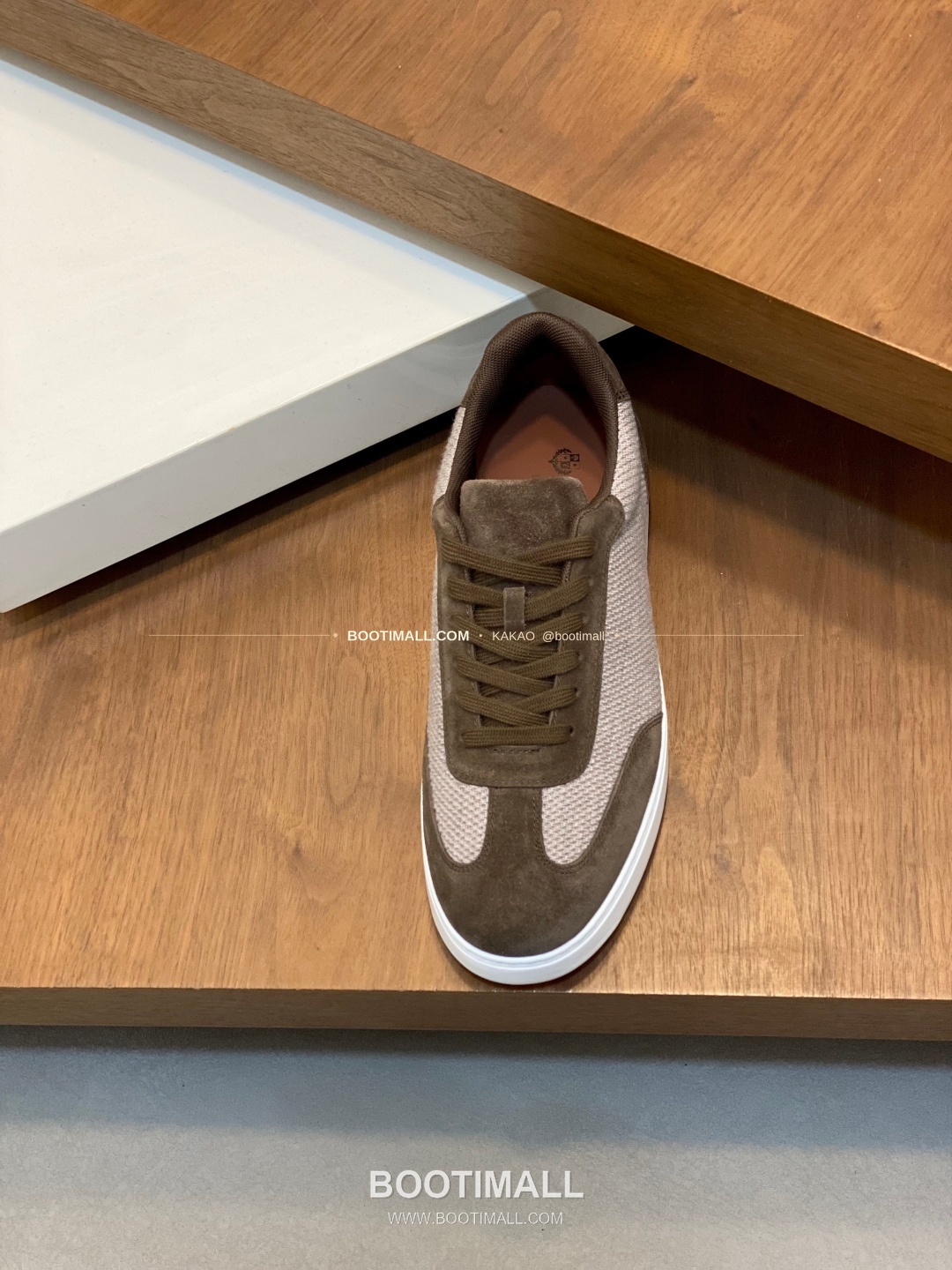 로로피아나 페코라네라 울 레더트림 워크 스니커즈 브라운 Loro Piana Pecora Nera Wool Leather Trim Walk Sneakers 6