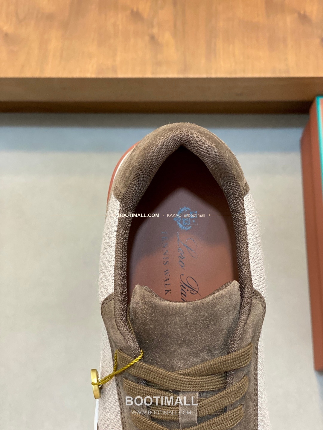 로로피아나 페코라네라 울 레더트림 워크 스니커즈 브라운 Loro Piana Pecora Nera Wool Leather Trim Walk Sneakers 7