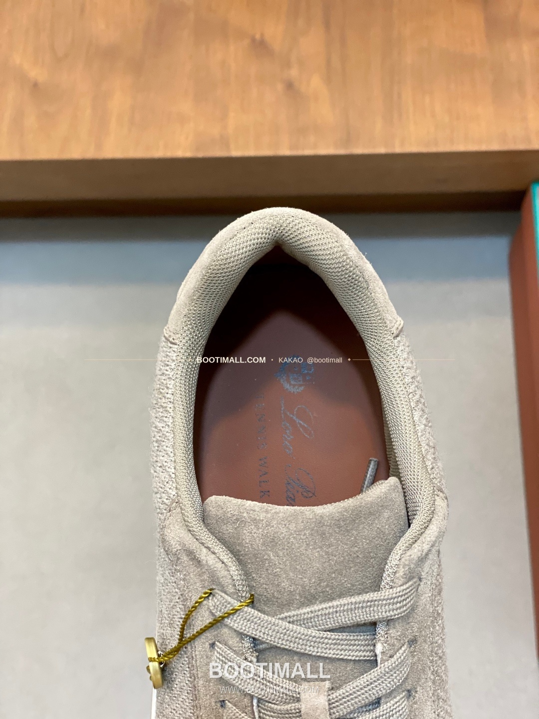 로로피아나 페코라네라 울 레더트림 워크 스니커즈 카키 Loro Piana Pecora Nera Wool Leather Trim Walk Sneakers 7