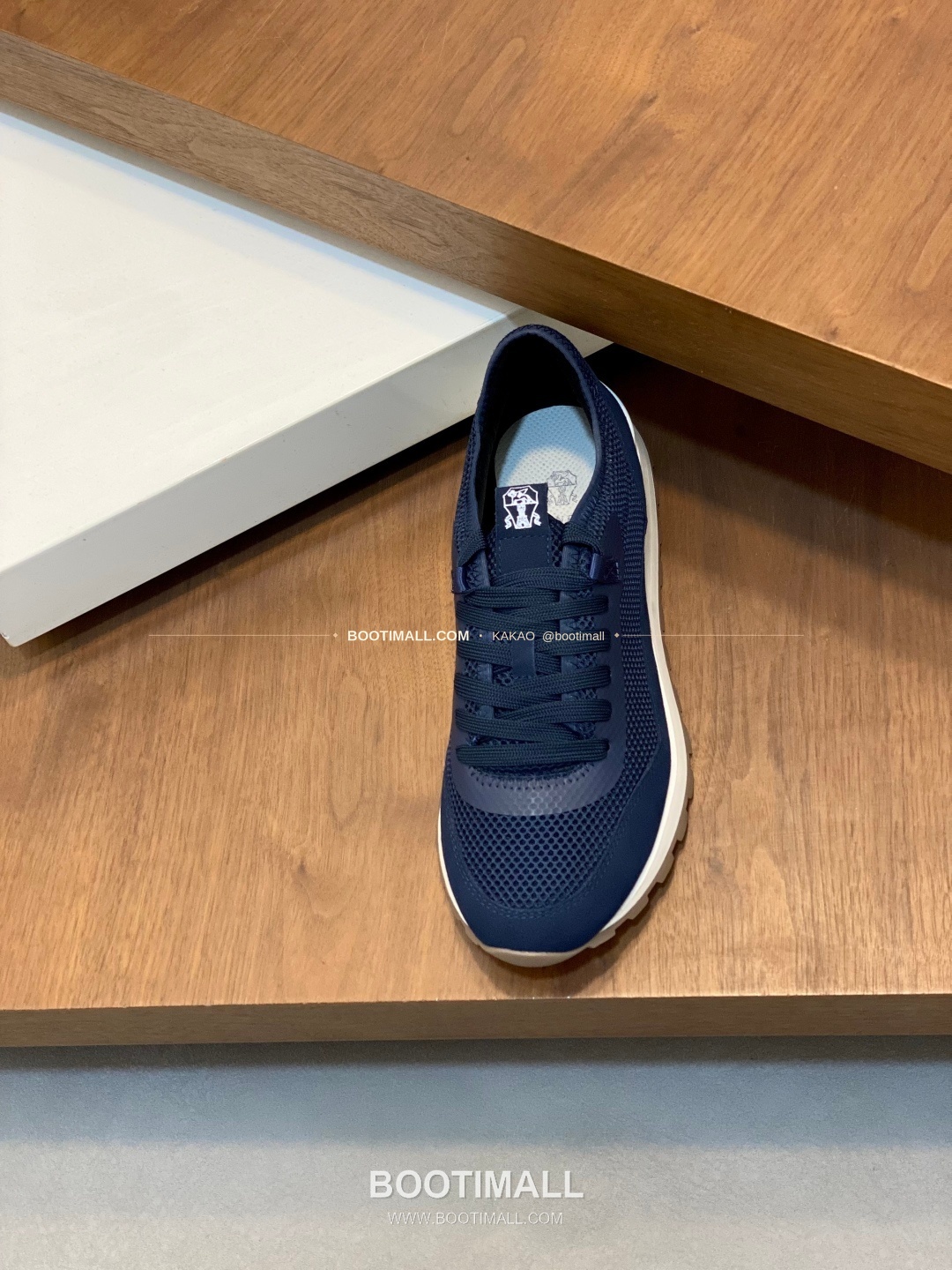 브루넬로쿠치넬리 송아지가죽 스웨이드 레더 믹스 슬립온 스니커즈 네이비 Brunello Cucinelli Calfskin Suede Leather Mix Slip-On Sneakers 6