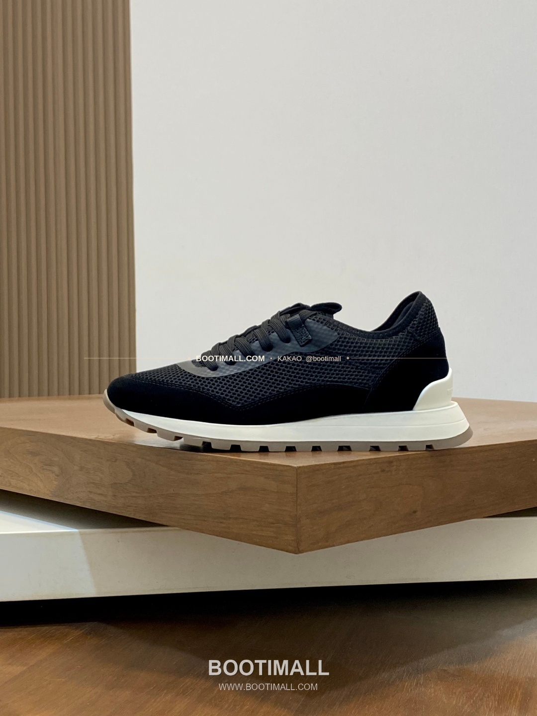 브루넬로쿠치넬리 송아지가죽 스웨이드 레더 믹스 슬립온 스니커즈 블랙 Brunello Cucinelli Calfskin Suede Leather Mix Slip-On Sneakers 2