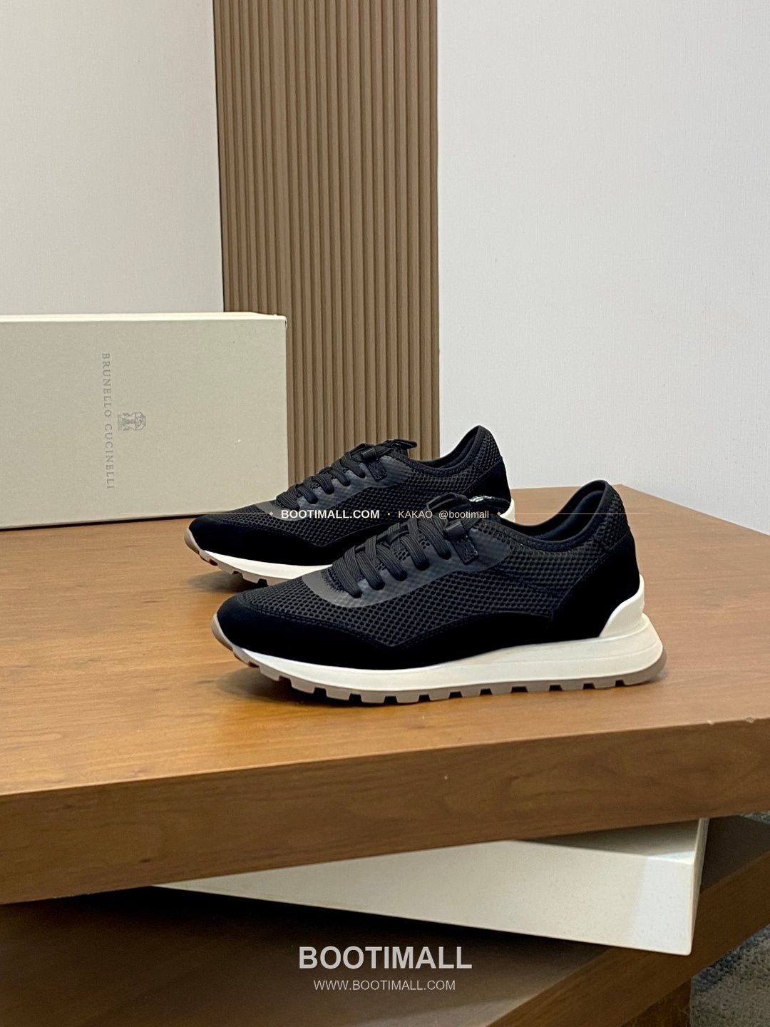 브루넬로쿠치넬리 송아지가죽 스웨이드 레더 믹스 슬립온 스니커즈 블랙 Brunello Cucinelli Calfskin Suede Leather Mix Slip-On Sneakers 3