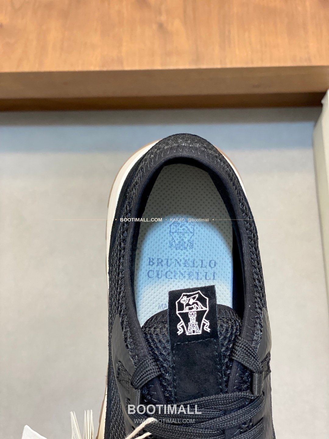 브루넬로쿠치넬리 송아지가죽 스웨이드 레더 믹스 슬립온 스니커즈 블랙 Brunello Cucinelli Calfskin Suede Leather Mix Slip-On Sneakers 7