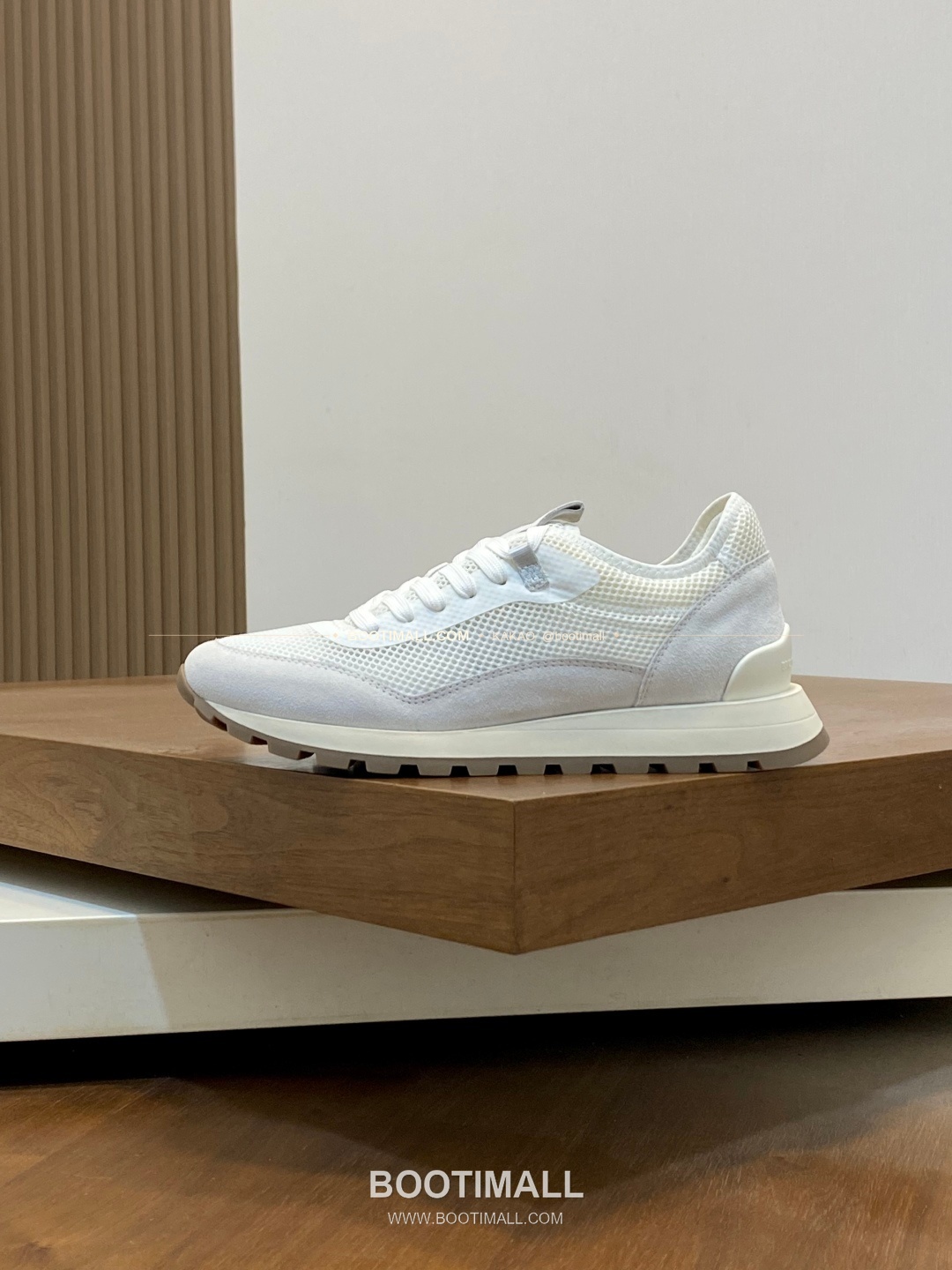 브루넬로쿠치넬리 송아지가죽 스웨이드 레더 믹스 슬립온 스니커즈 화이트 Brunello Cucinelli Calfskin Suede Leather Mix Slip-On Sneakers 2