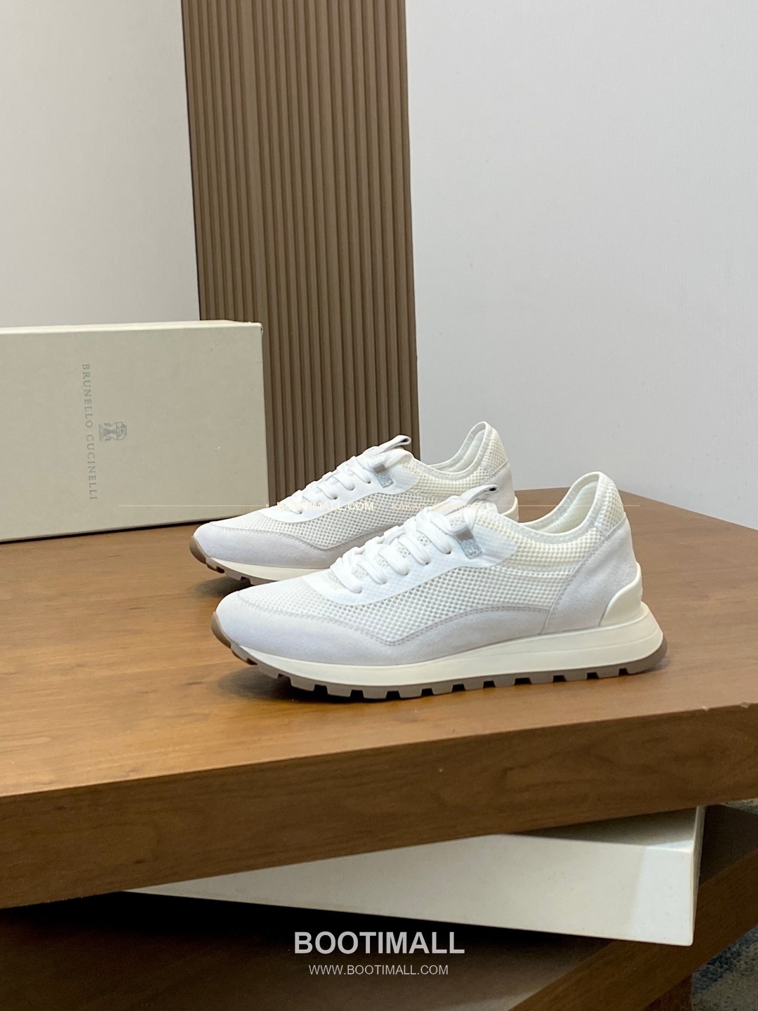 브루넬로쿠치넬리 송아지가죽 스웨이드 레더 믹스 슬립온 스니커즈 화이트 Brunello Cucinelli Calfskin Suede Leather Mix Slip-On Sneakers 3