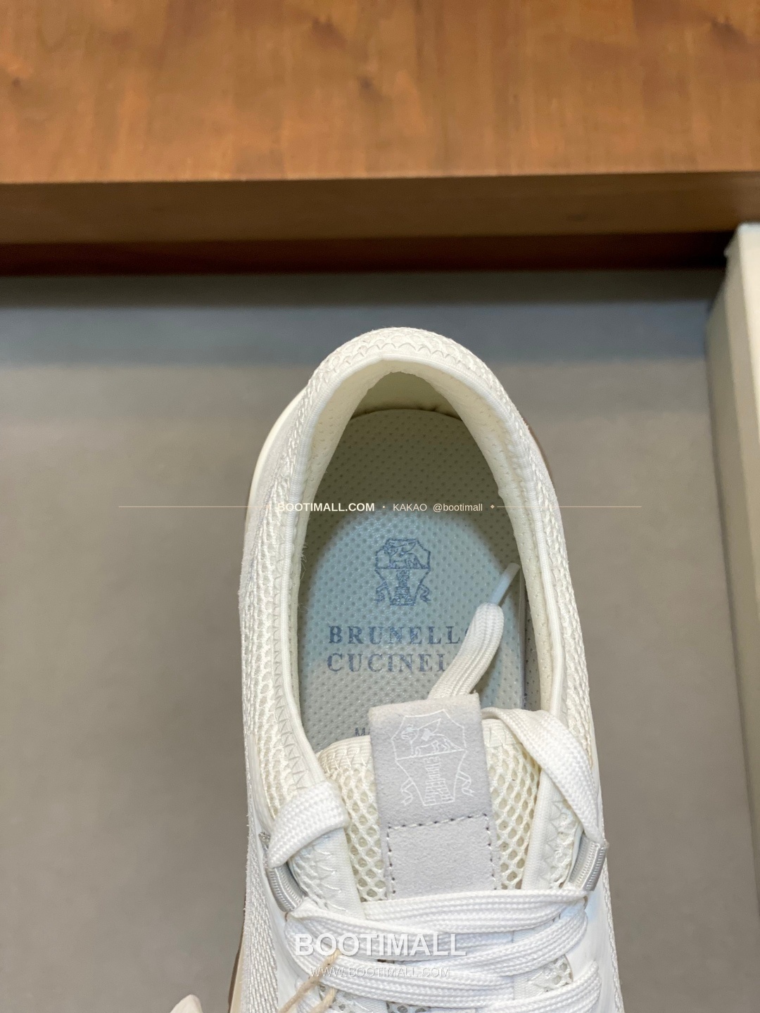 브루넬로쿠치넬리 송아지가죽 스웨이드 레더 믹스 슬립온 스니커즈 화이트 Brunello Cucinelli Calfskin Suede Leather Mix Slip-On Sneakers 7