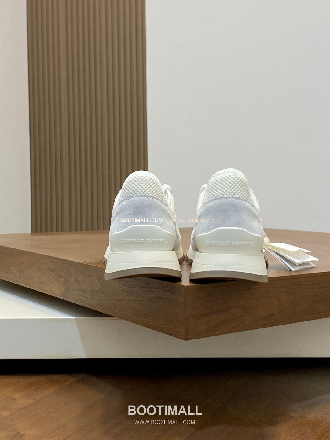 브루넬로쿠치넬리 송아지가죽 스웨이드 레더 믹스 슬립온 스니커즈 화이트 Brunello Cucinelli Calfskin Suede Leather Mix Slip-On Sneakers 8