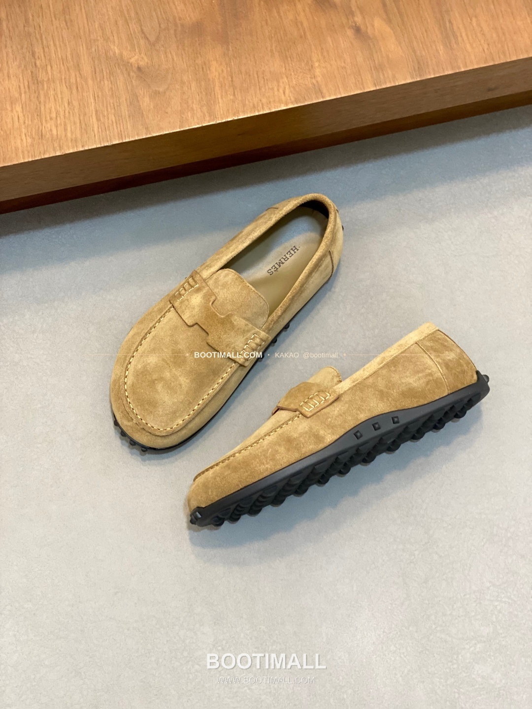 에르메스 송아지가죽 H로고 슬립온 로퍼 라이트브라운 Hermes Calfskin H Logo Slip-On Loafers 5