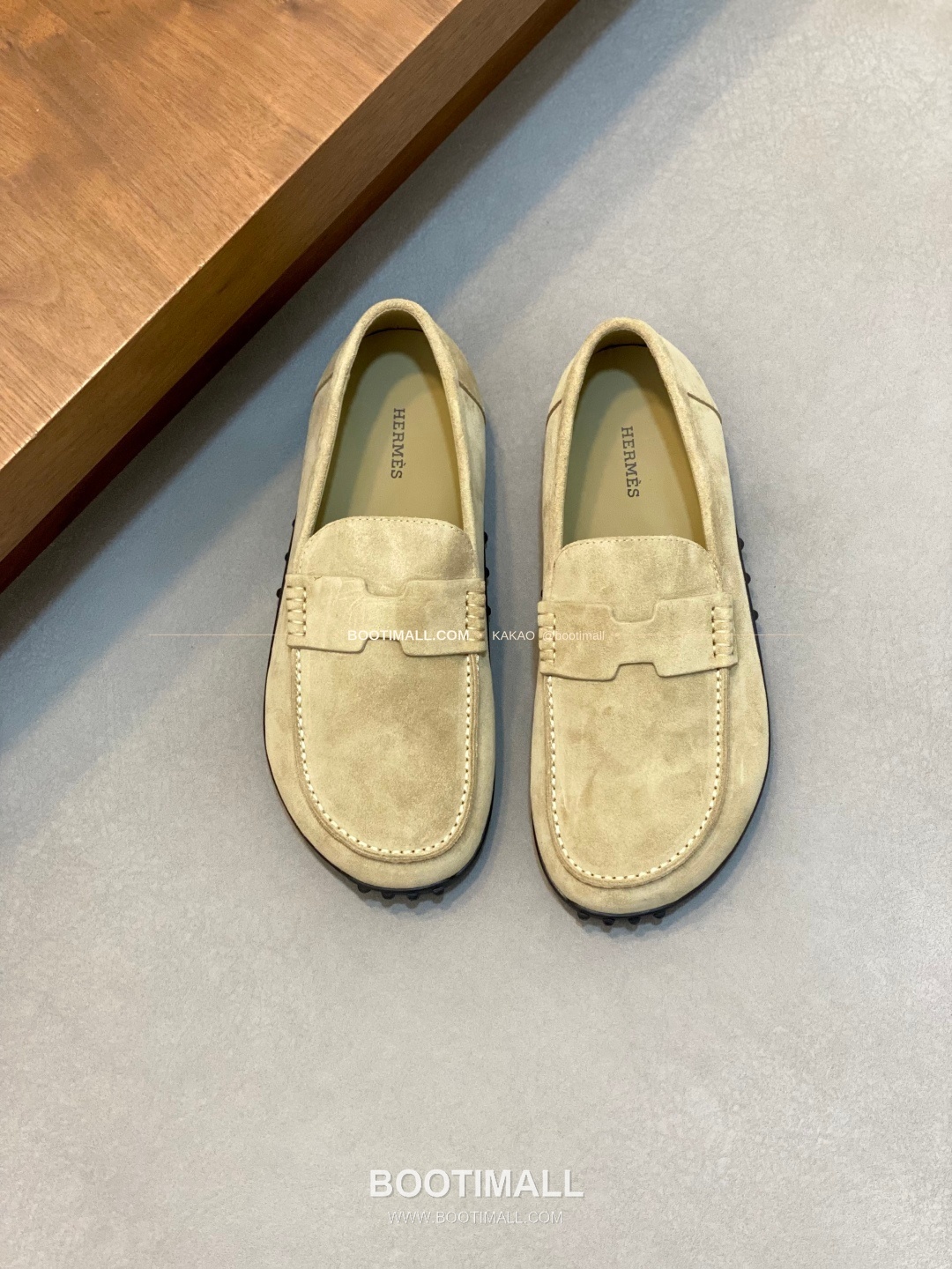 에르메스 송아지가죽 H로고 슬립온 로퍼 베이지 Hermes Calfskin H Logo Slip-On Loafers 1