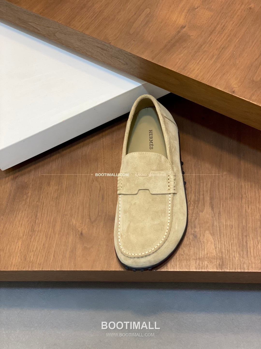 에르메스 송아지가죽 H로고 슬립온 로퍼 베이지 Hermes Calfskin H Logo Slip-On Loafers 6