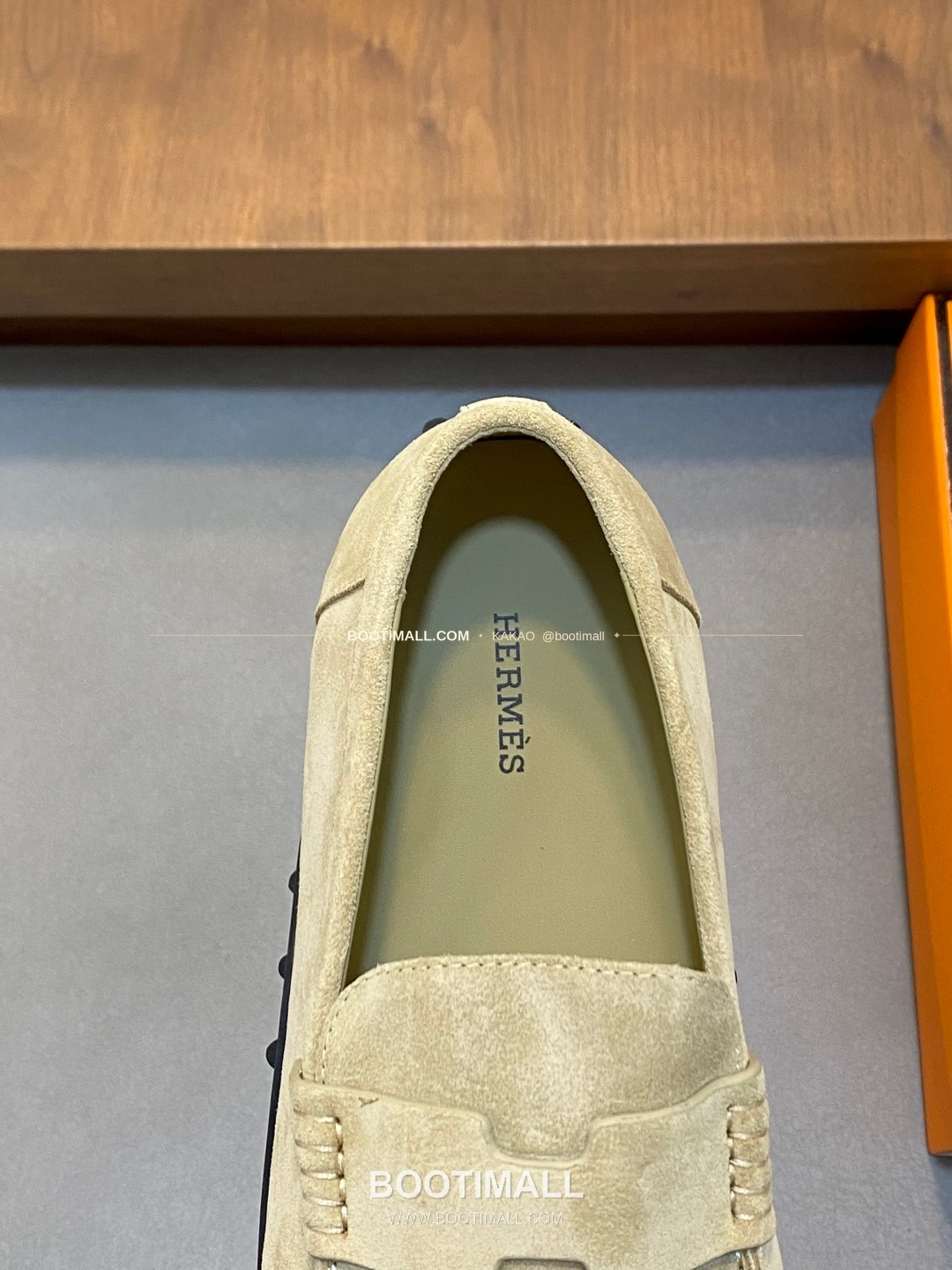 에르메스 송아지가죽 H로고 슬립온 로퍼 베이지 Hermes Calfskin H Logo Slip-On Loafers 7