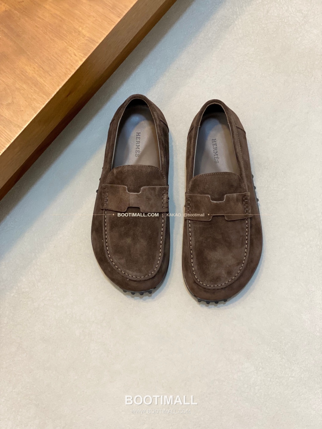 에르메스 송아지가죽 H로고 슬립온 로퍼 브라운 Hermes Calfskin H Logo Slip-On Loafers 1