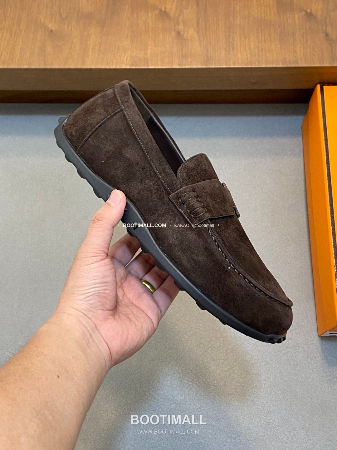 에르메스 송아지가죽 H로고 슬립온 로퍼 브라운 Hermes Calfskin H Logo Slip-On Loafers 4