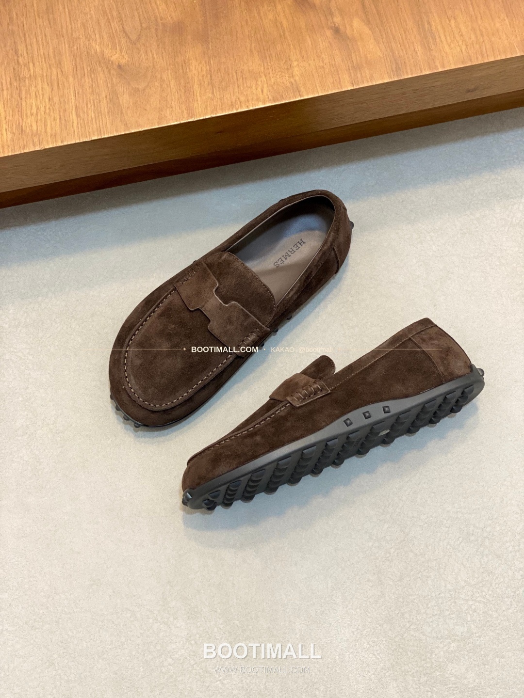 에르메스 송아지가죽 H로고 슬립온 로퍼 브라운 Hermes Calfskin H Logo Slip-On Loafers 5