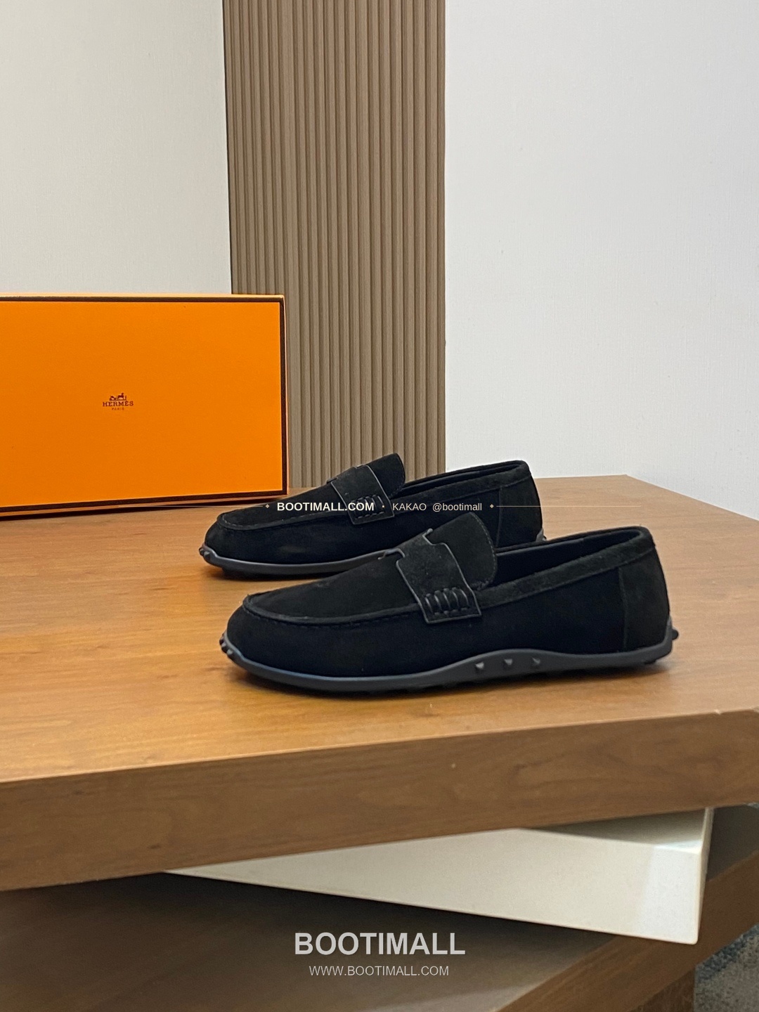 에르메스 송아지가죽 H로고 슬립온 로퍼 블랙 Hermes Calfskin H Logo Slip-On Loafers 3