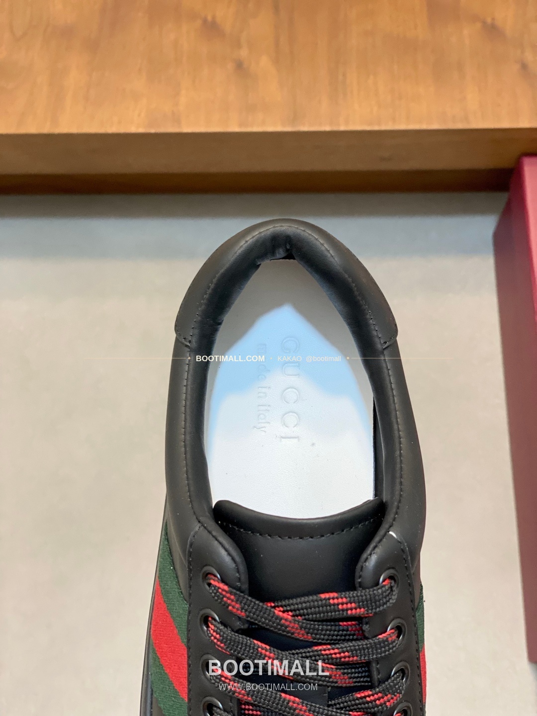 구찌 나파가죽 로고 레이스업 스니커즈 블랙 Gucci Nappa Calfskin Logo Lace-Up Sneakers 7