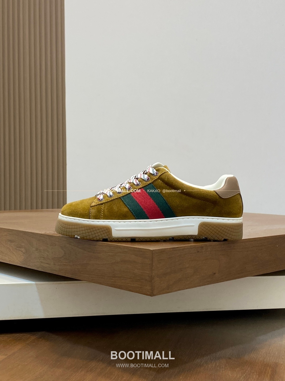 구찌 나파가죽 로고 레이스업 스니커즈 브라운 Gucci Nappa Calfskin Logo Lace-Up Sneakers 2