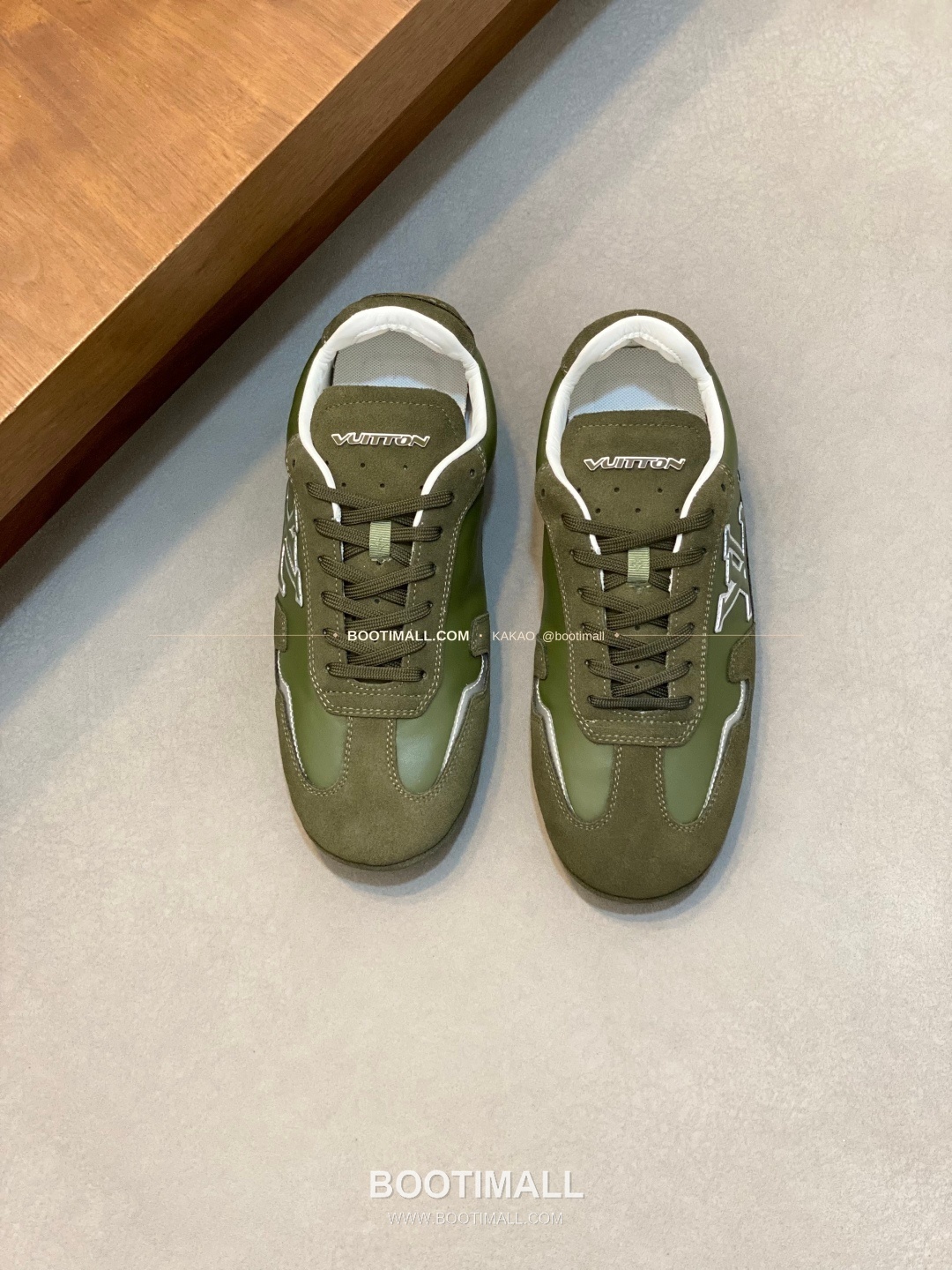 루이비통 플라이니트 모노그램 로고 레이스업 스니커즈 카키 Louis Vuitton Flyknit Monogram Logo Lace-Up Sneakers 1