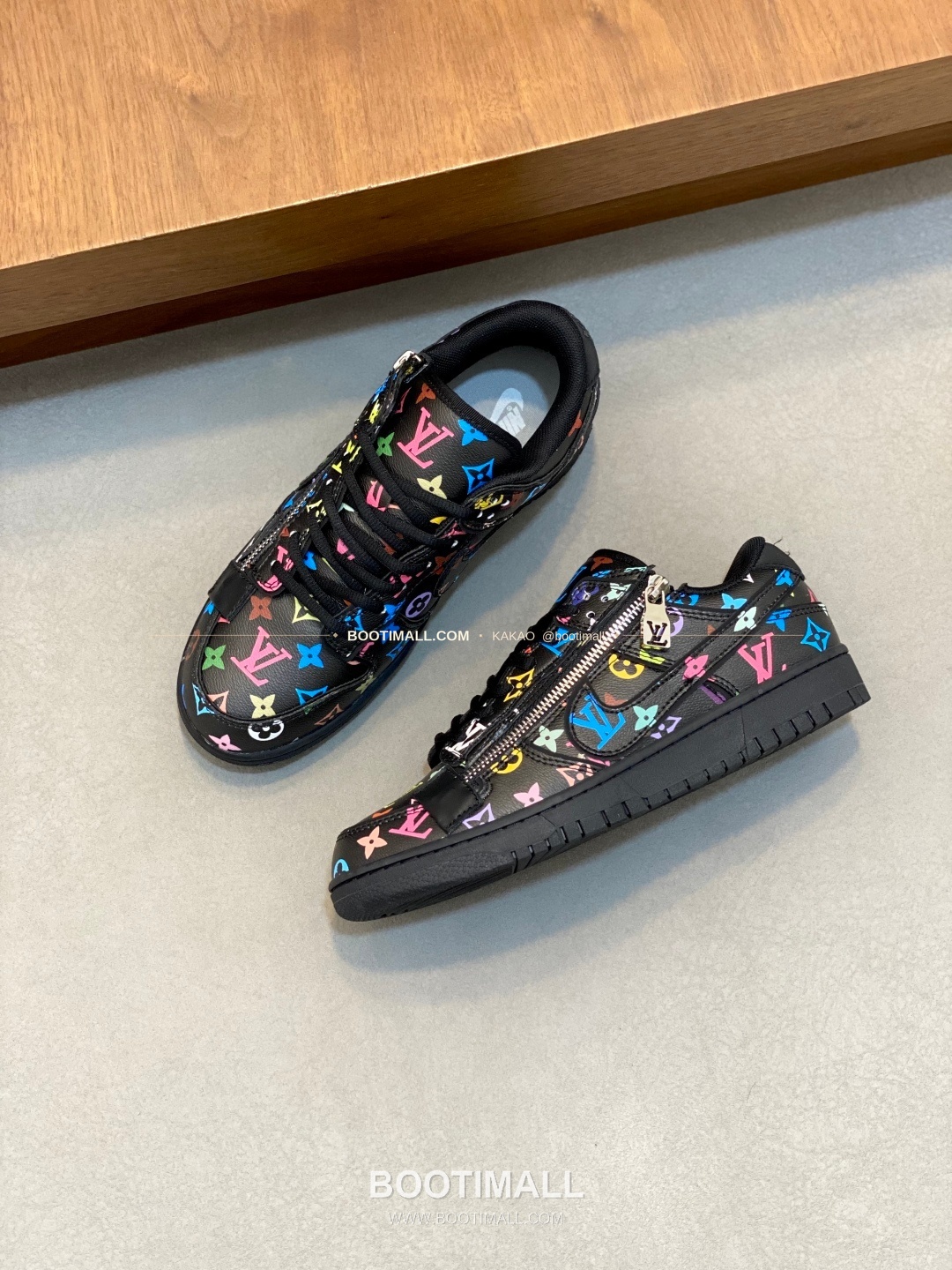 루이비통 에어 그레인 송아지가죽 로고 레이스업 스니커즈 멀티칼라 Louis Vuitton AIR Grained Calfskin Logo Lace-Up Sneakers 5