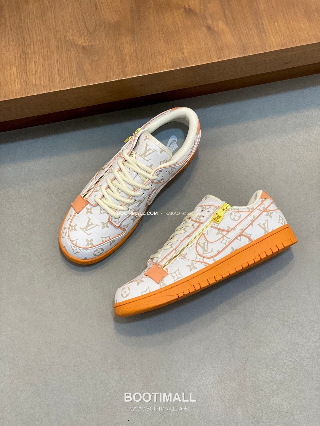 루이비통 에어 그레인 송아지가죽 로고 레이스업 스니커즈 Louis Vuitton AIR Grained Calfskin Logo Lace-Up Sneakers 5